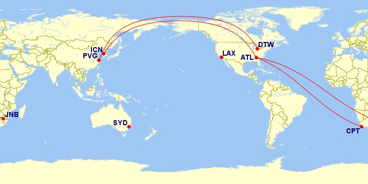 longest routes map