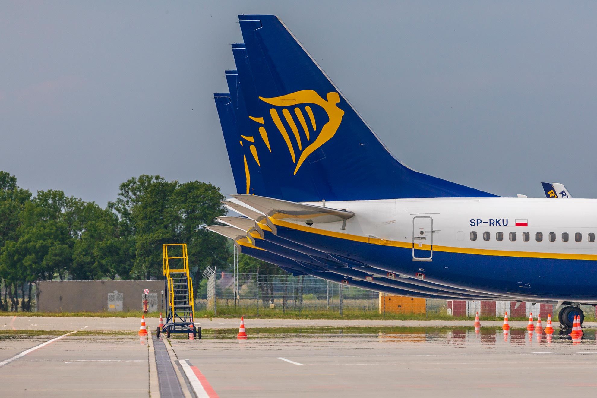 Ryanair Boeing 737 aircraft tails