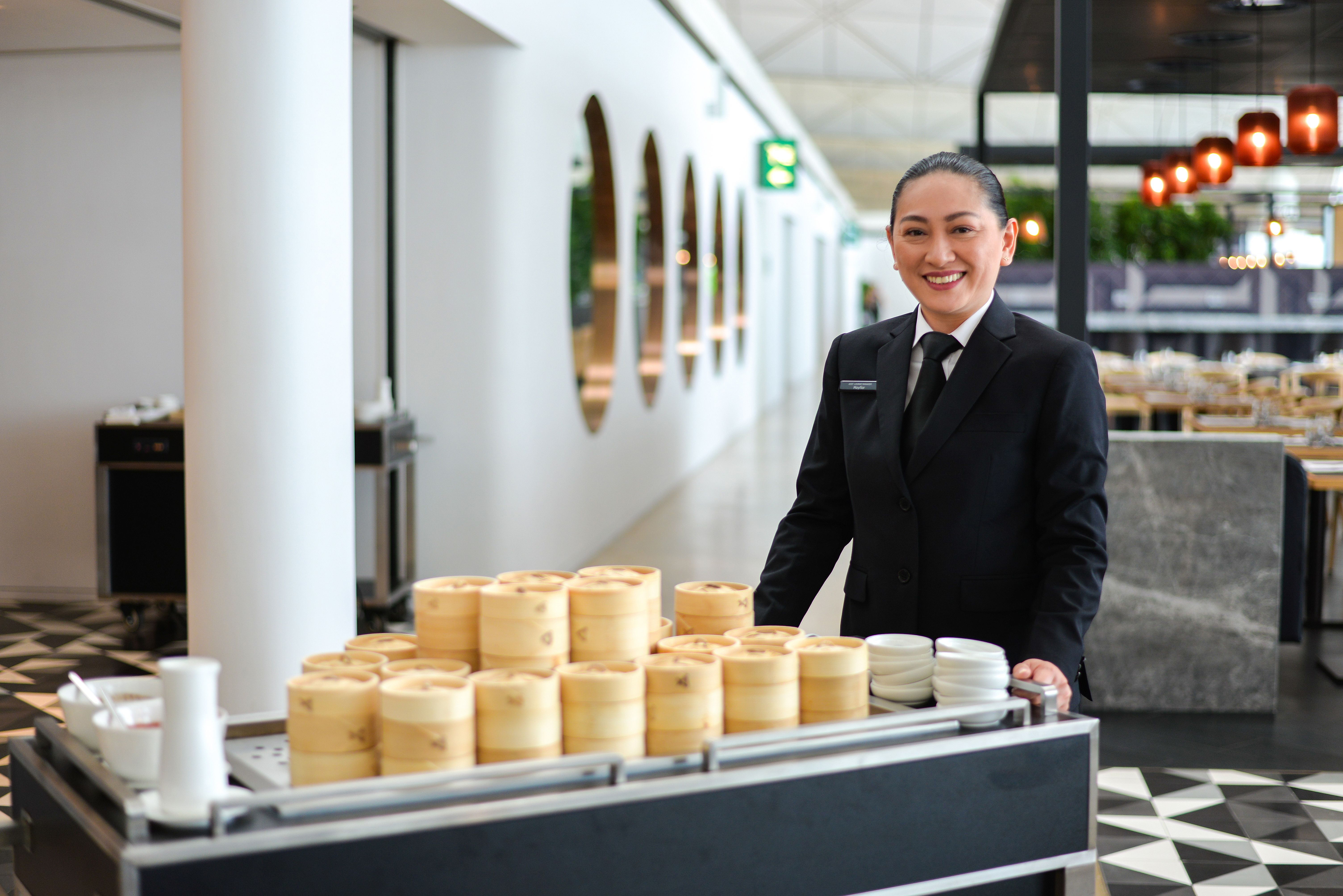 QANTAS Hong Kong Lounge Yum Cha Trolley 