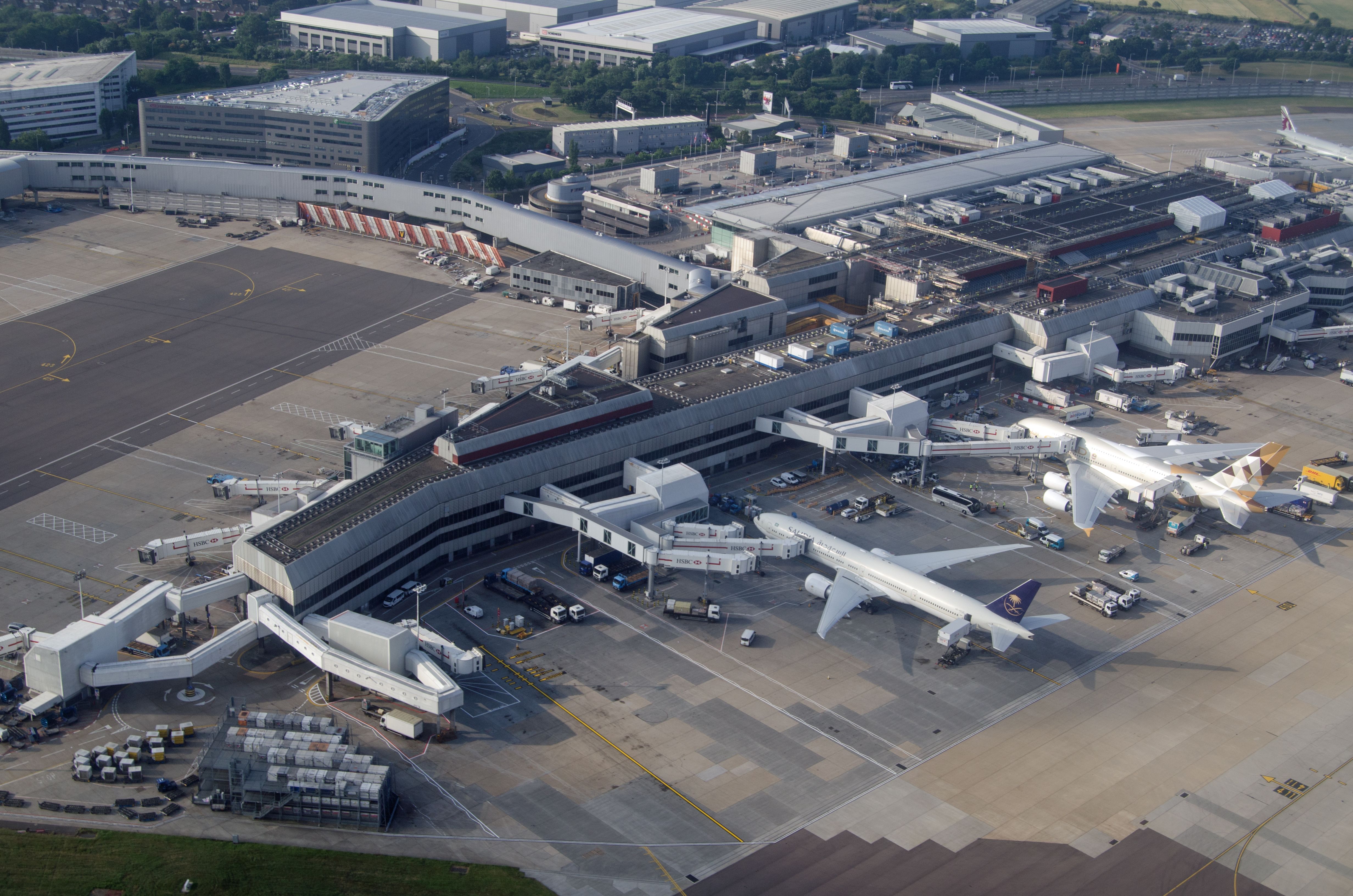 An Aerial View of London Heathrow Airport.