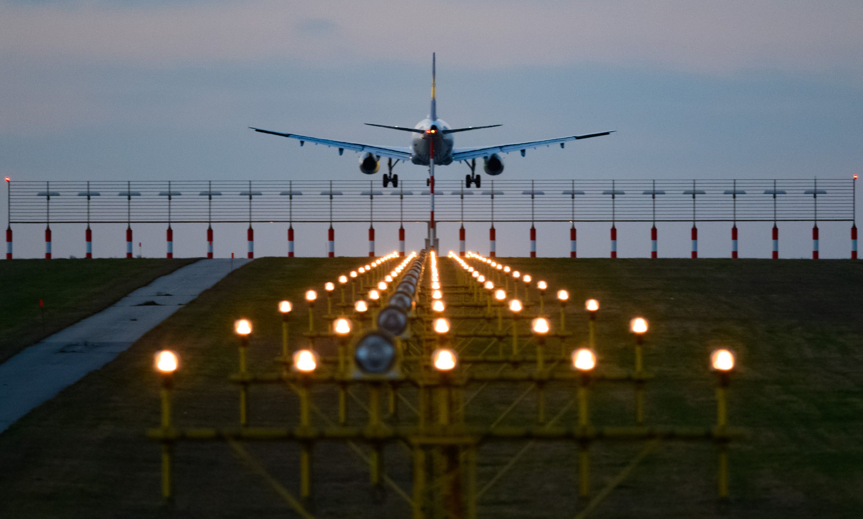 Airplane Silhouette Landing 
