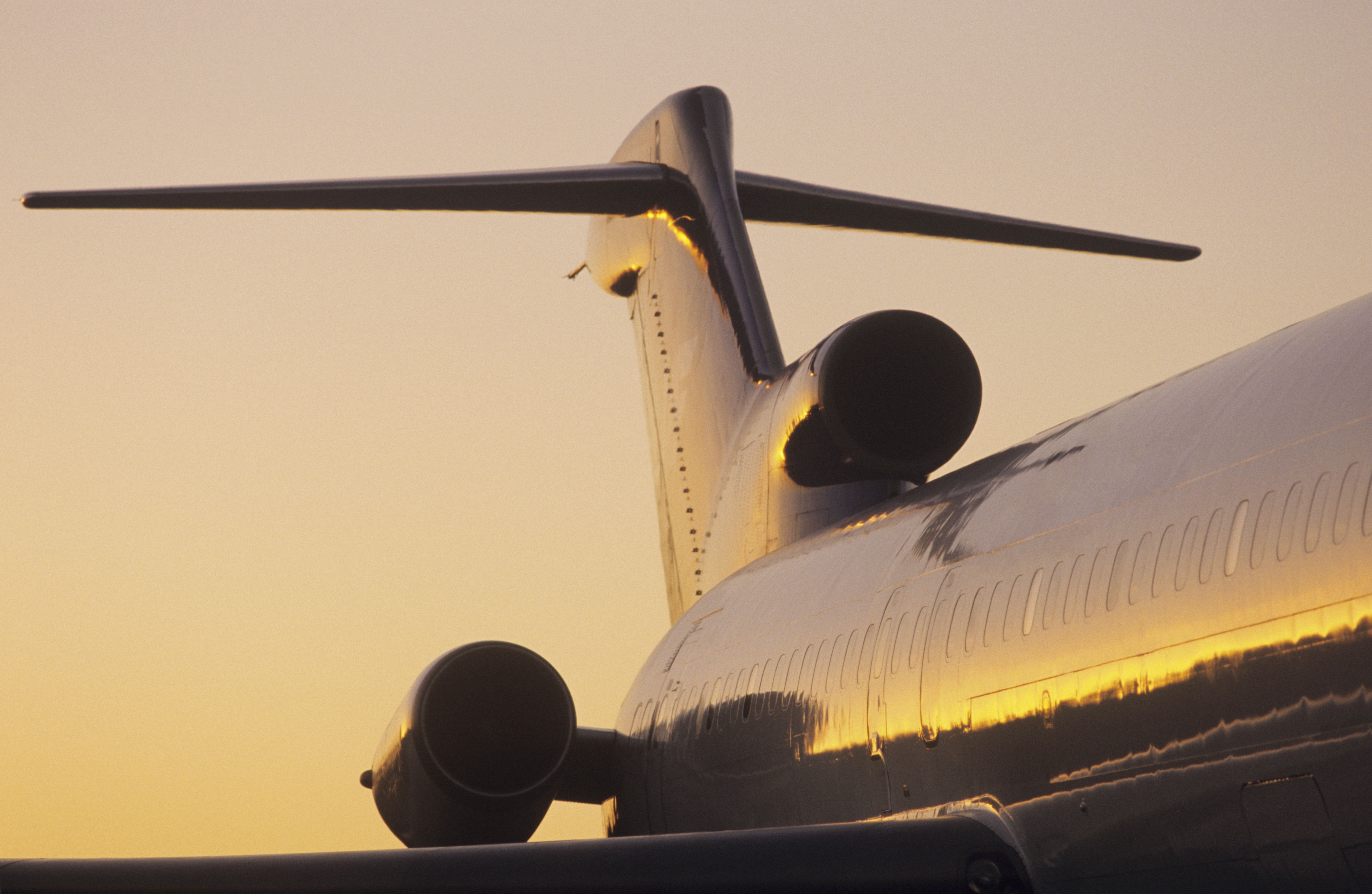 Boeing 727 Tail Sunset