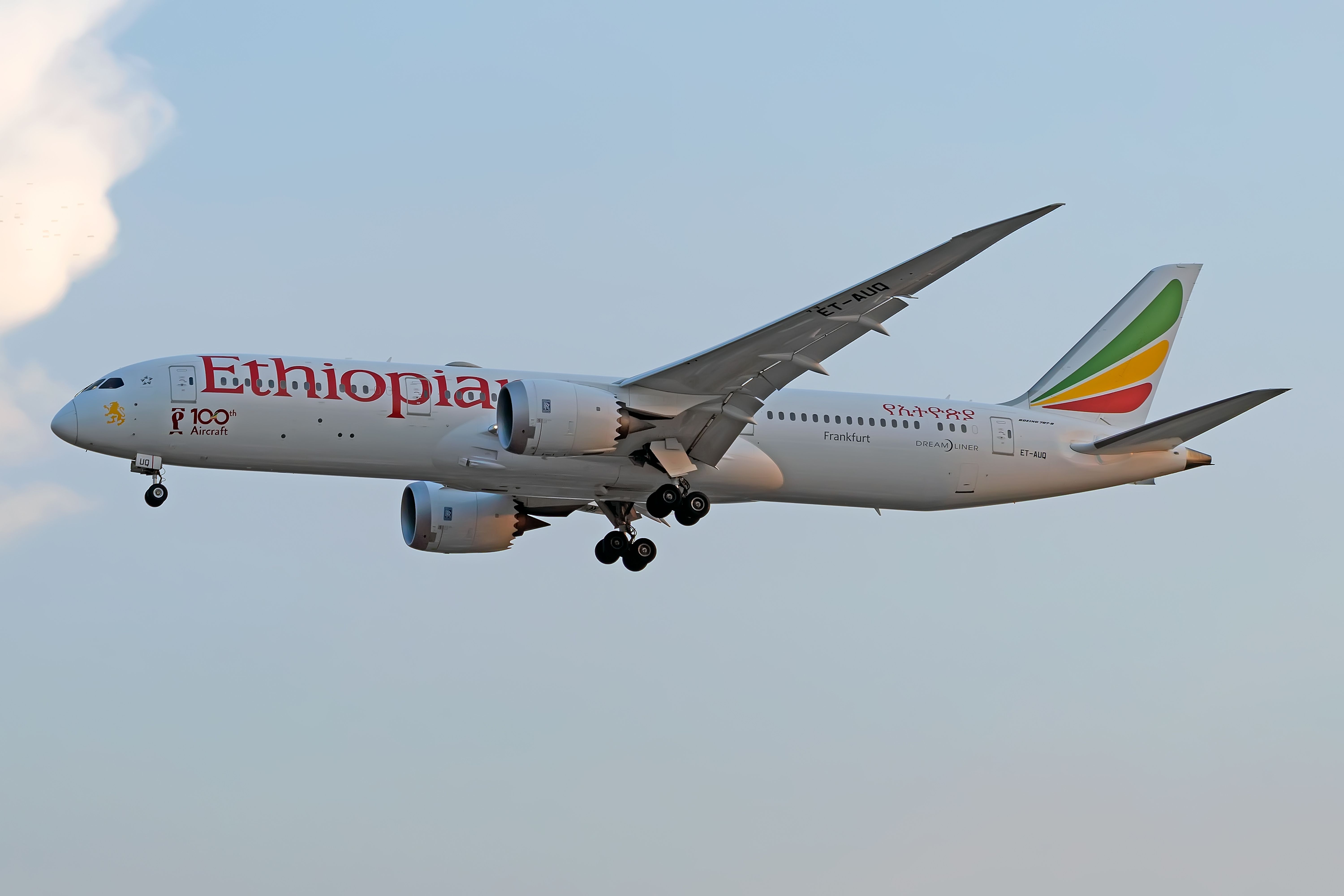 Tangerang, Banten / Indonesia - November 9th, 2019: Ethiopian Airlines Boeing 787-9 Dreamliner ET-AUQ
