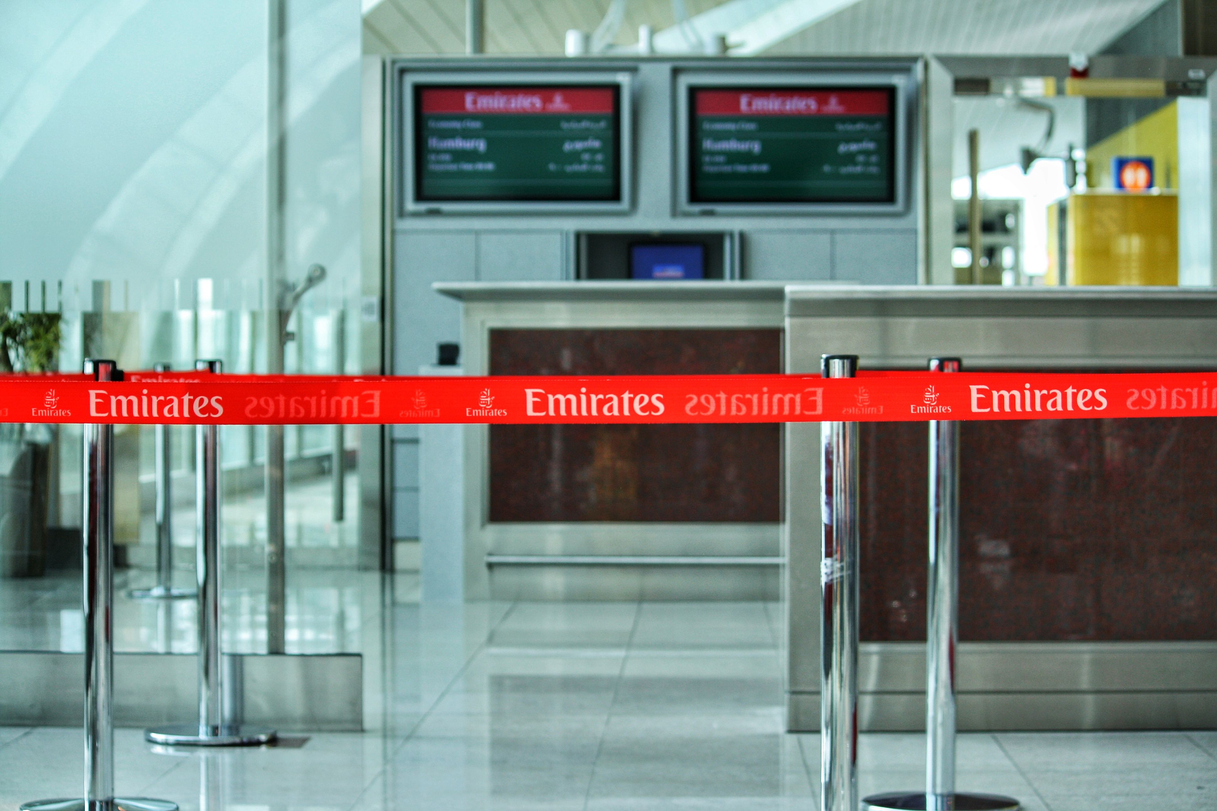 Emirates departure gate at Dubai International Airport