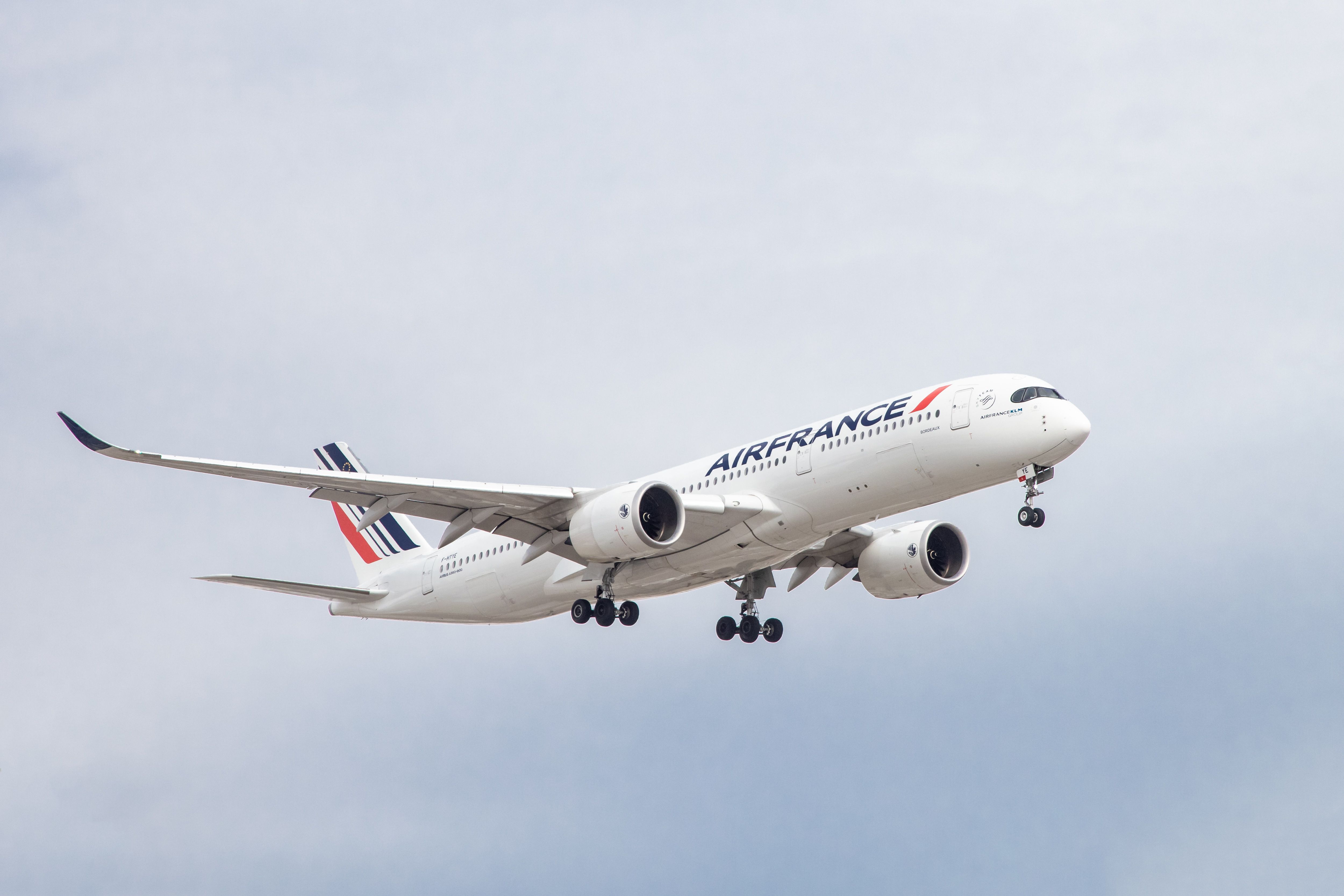 Air France Airbus A350 departing Toronto Pearson Airport