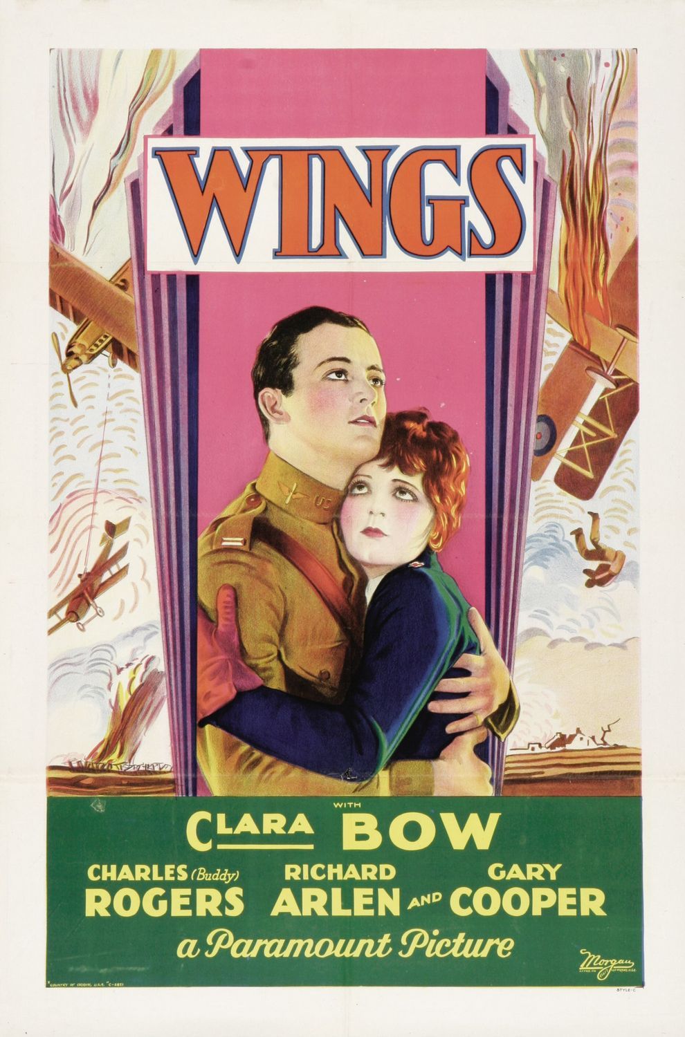 A Poster for the movie titled Wings.