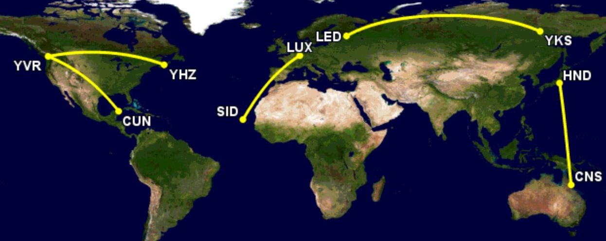 World's five longest 737-700 routes June-August 2023