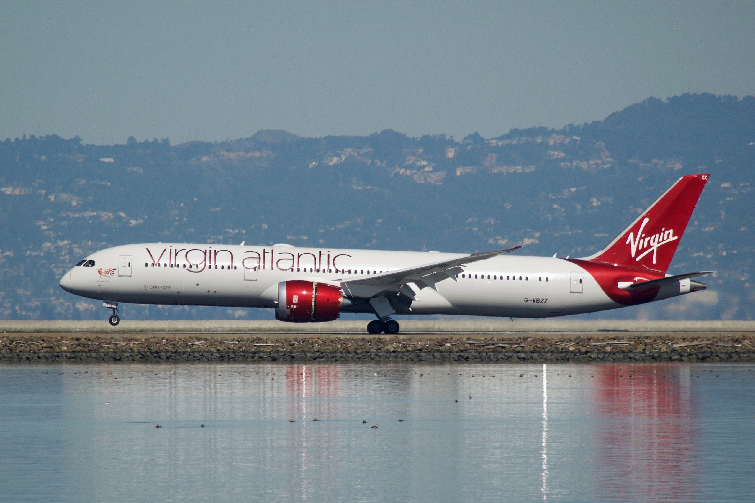 A Virgin Atlantic 787-9 Landing At SFO.