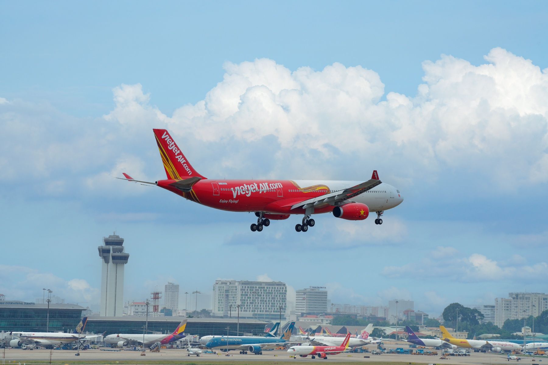 Vietjet Airbus A330-300 on arrival. 