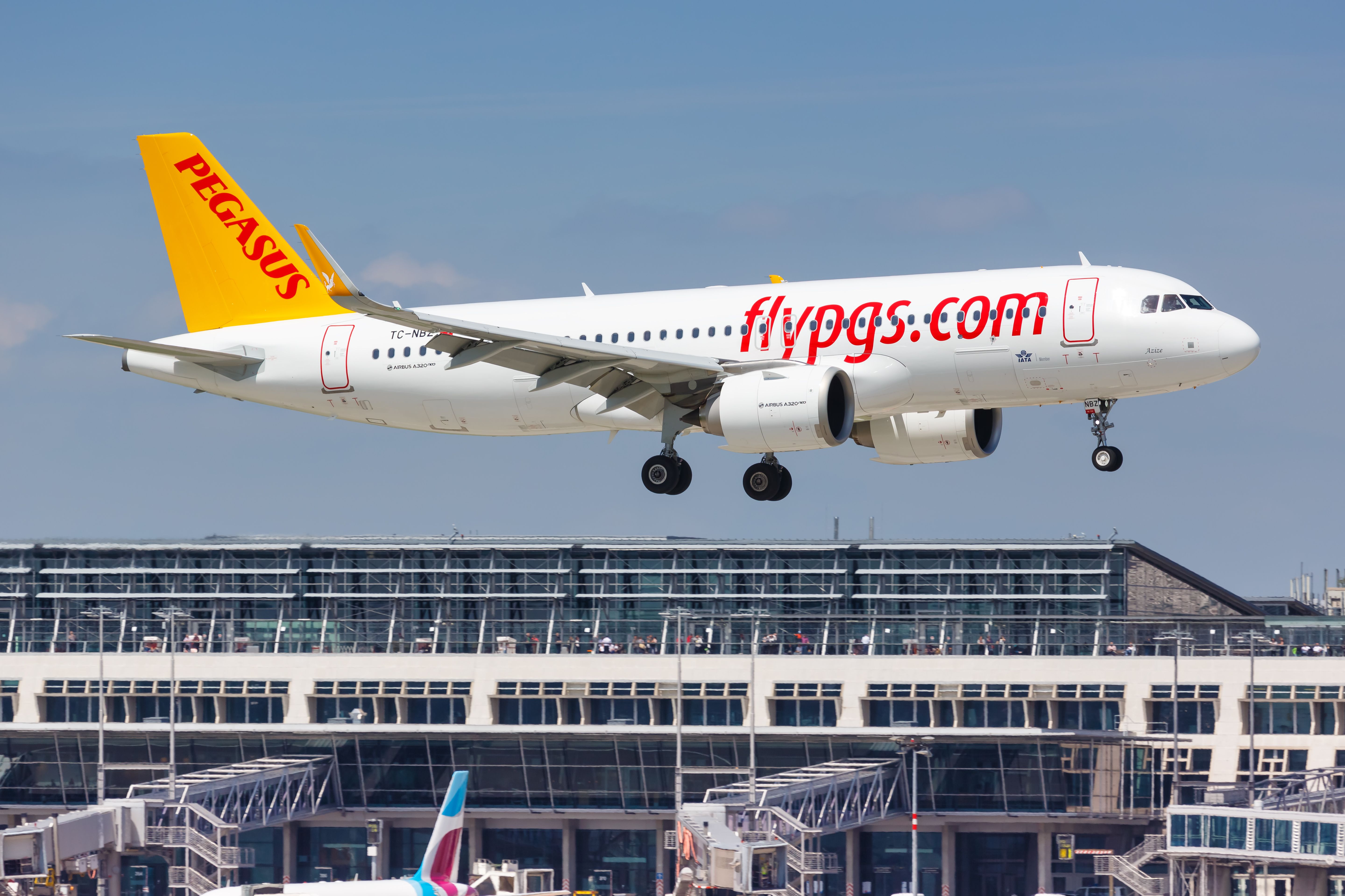 A Pegasus Airlines aircraft in Germany