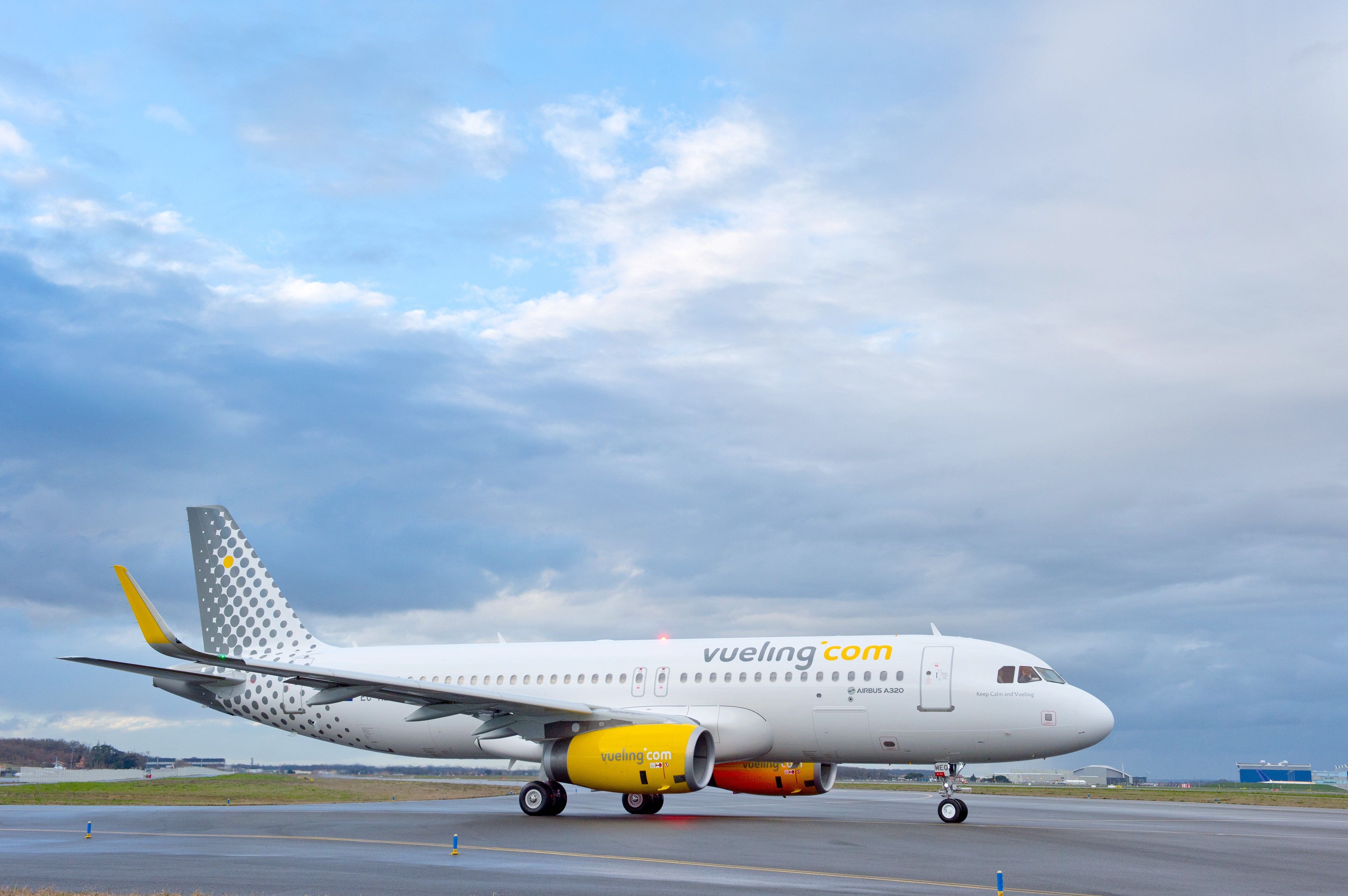 A Vueling Airbus A320 Taxiing.