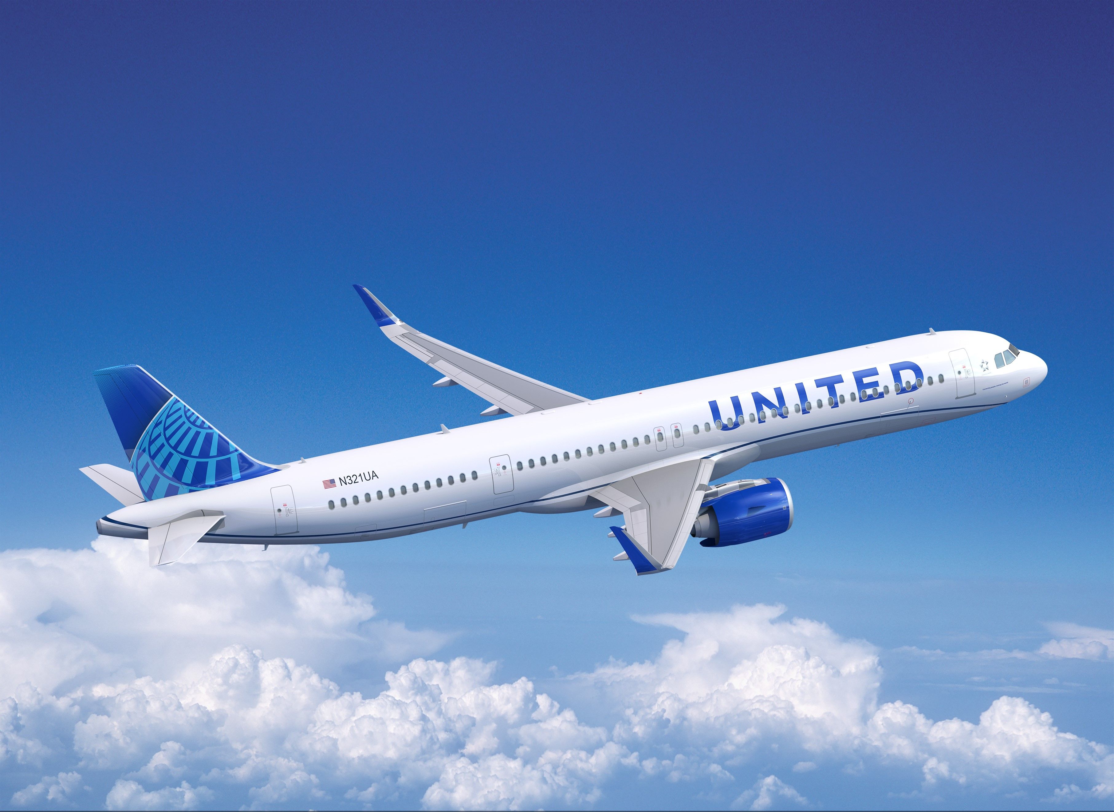 Airbus A321neo United Airlines Rendering