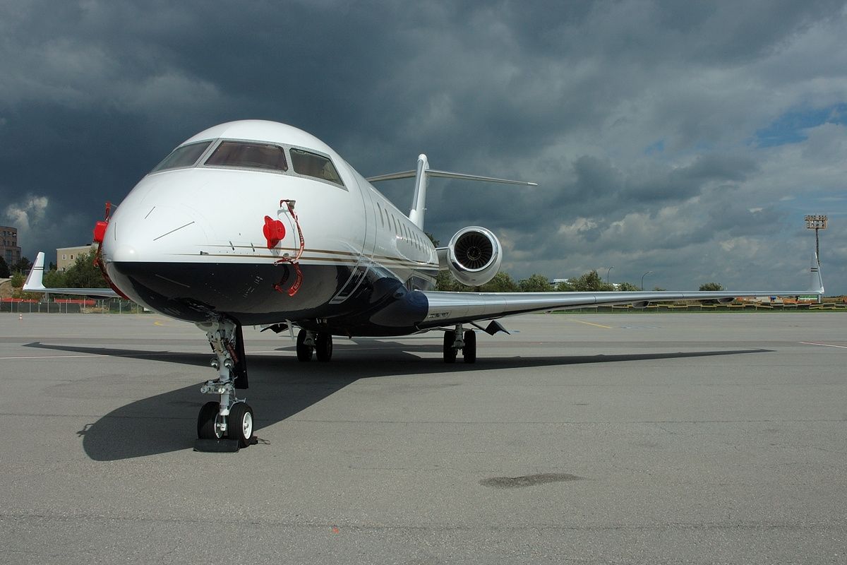 Bombardier BD-700 Global Express parked at an airport