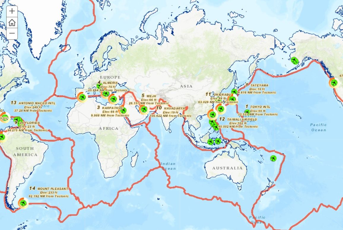 Biggest tsunami risk map world
