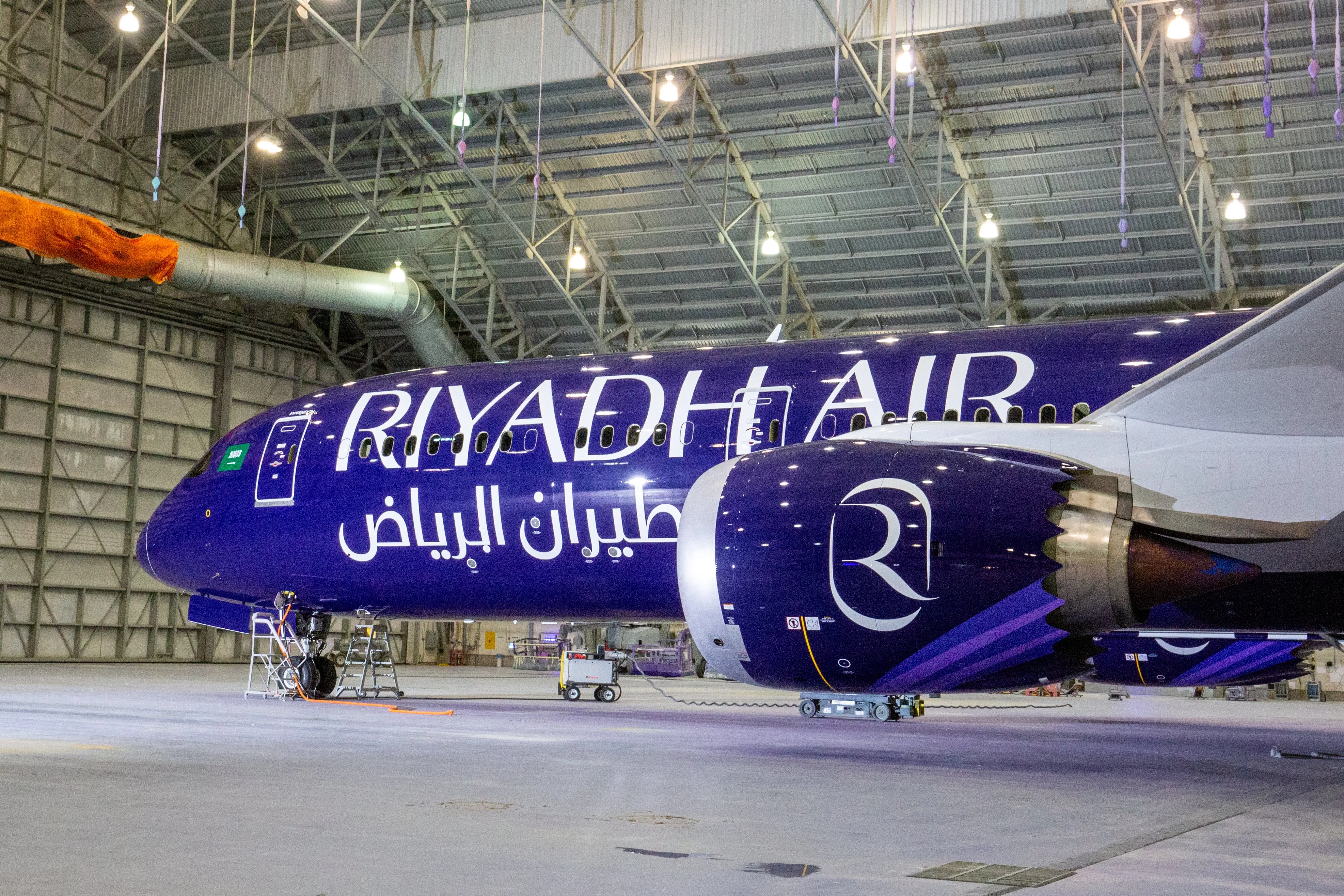Riyadh Air new livery on its Boeing 787-9