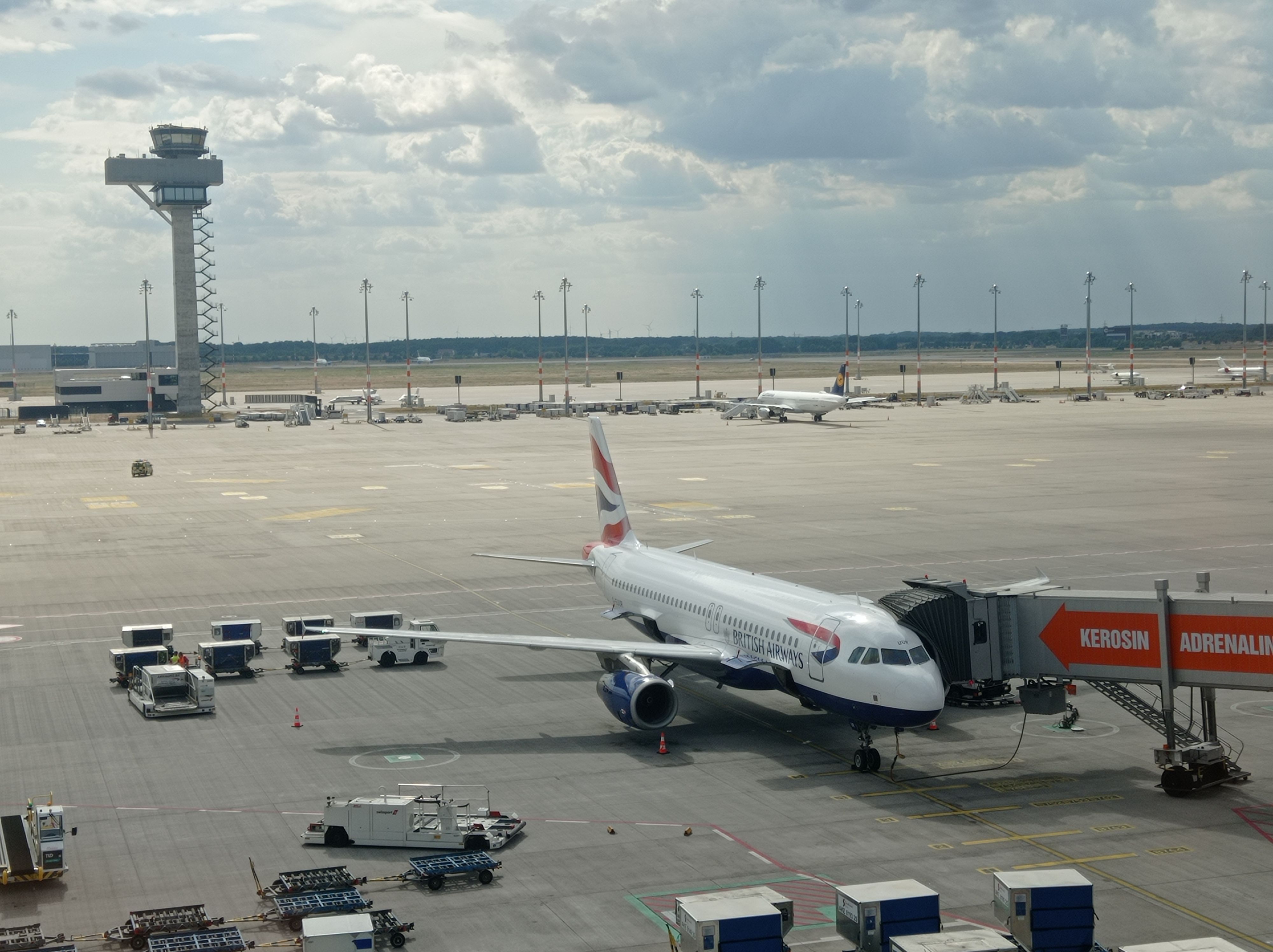 A British Airways A320 at Berlin Brandenburg airport.