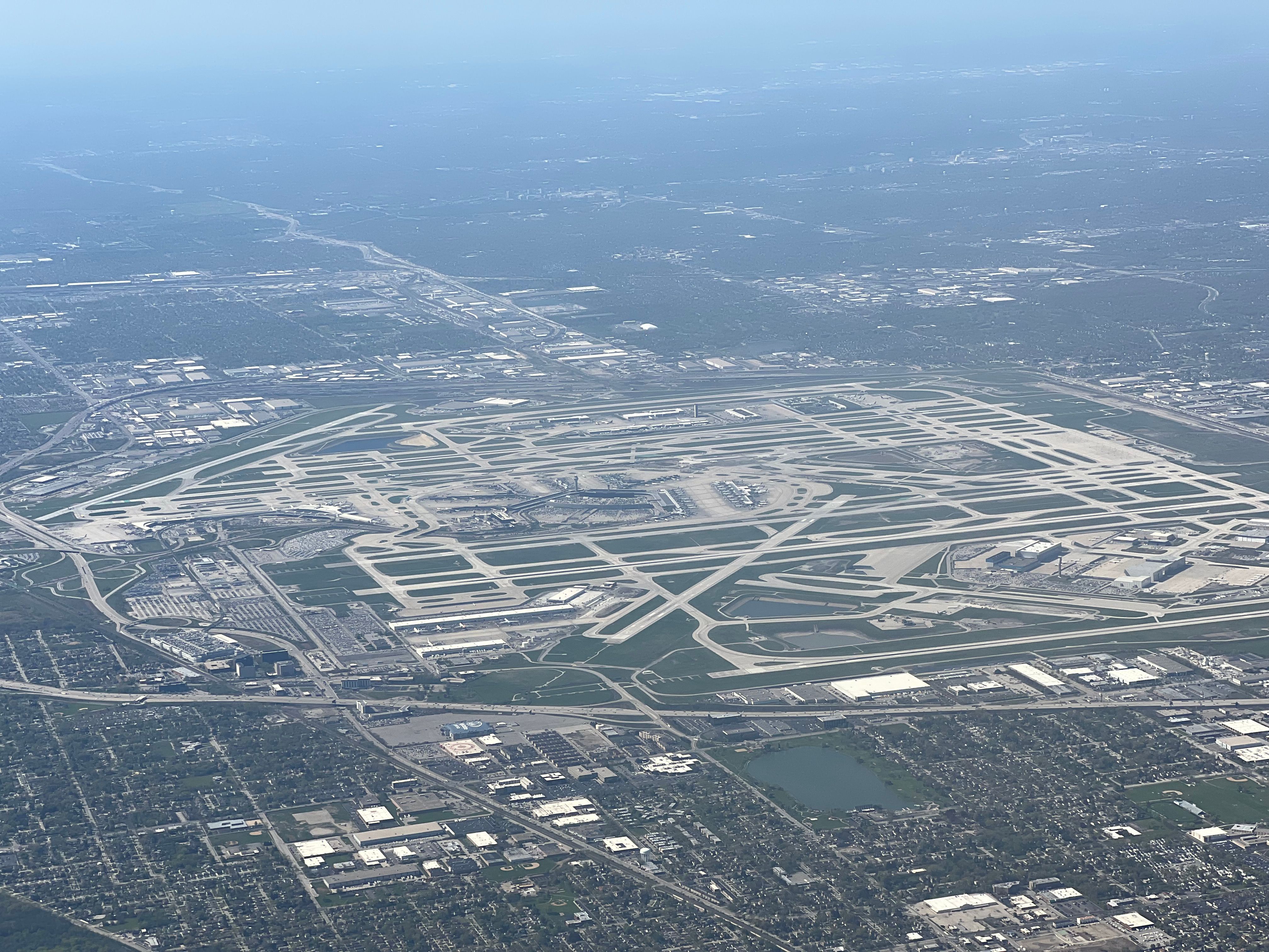 An overhead look at Chicago O'Hare International Airport 