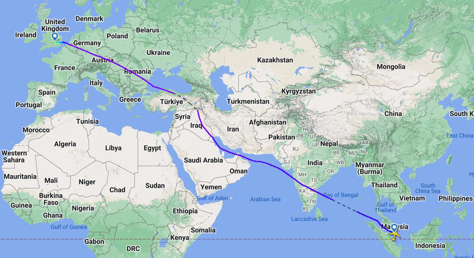 LongRange From London British Airways' 5 Longest Flights