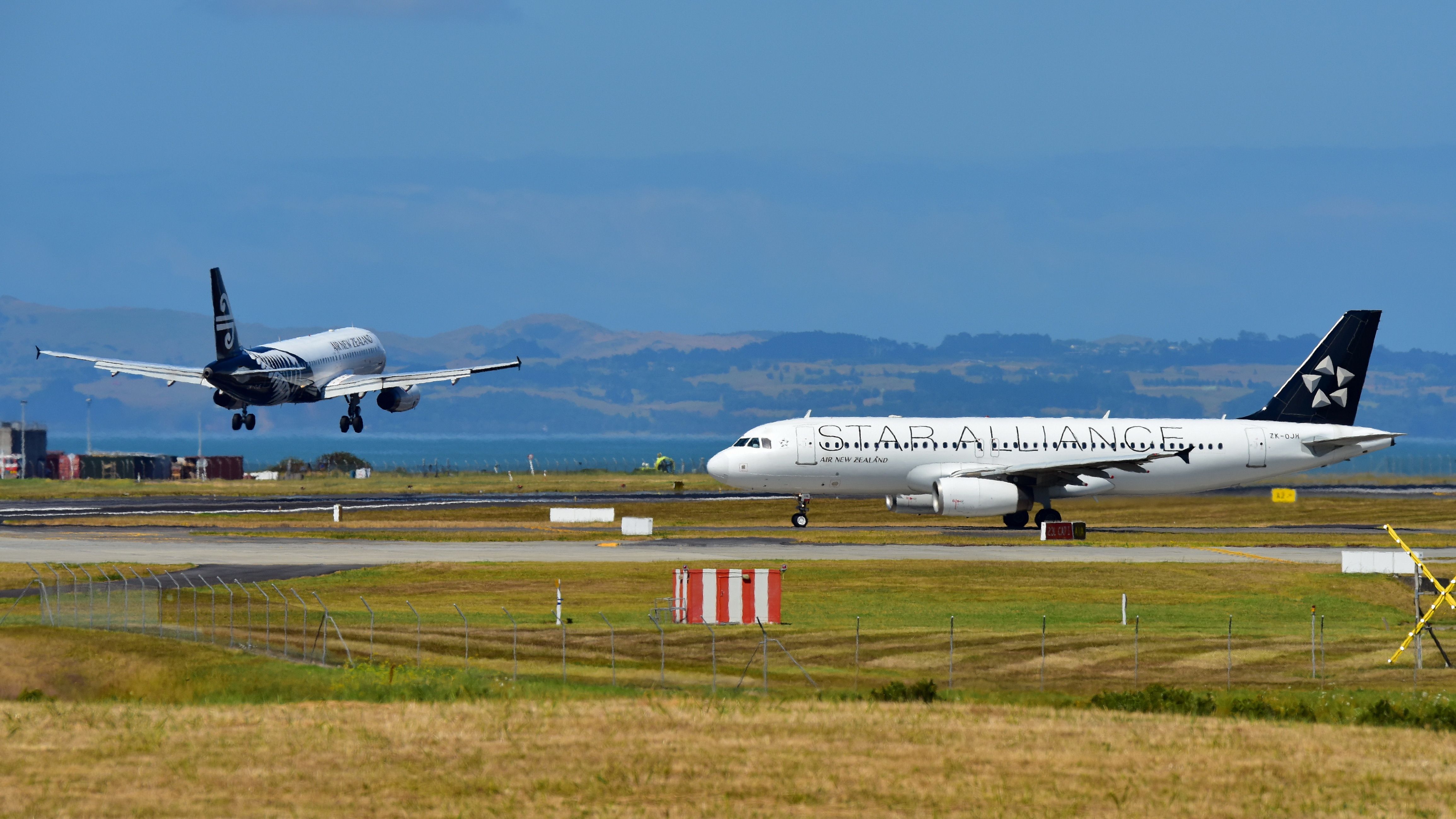 Multiple Air New Zealand Aircraft at Auckland Airport.