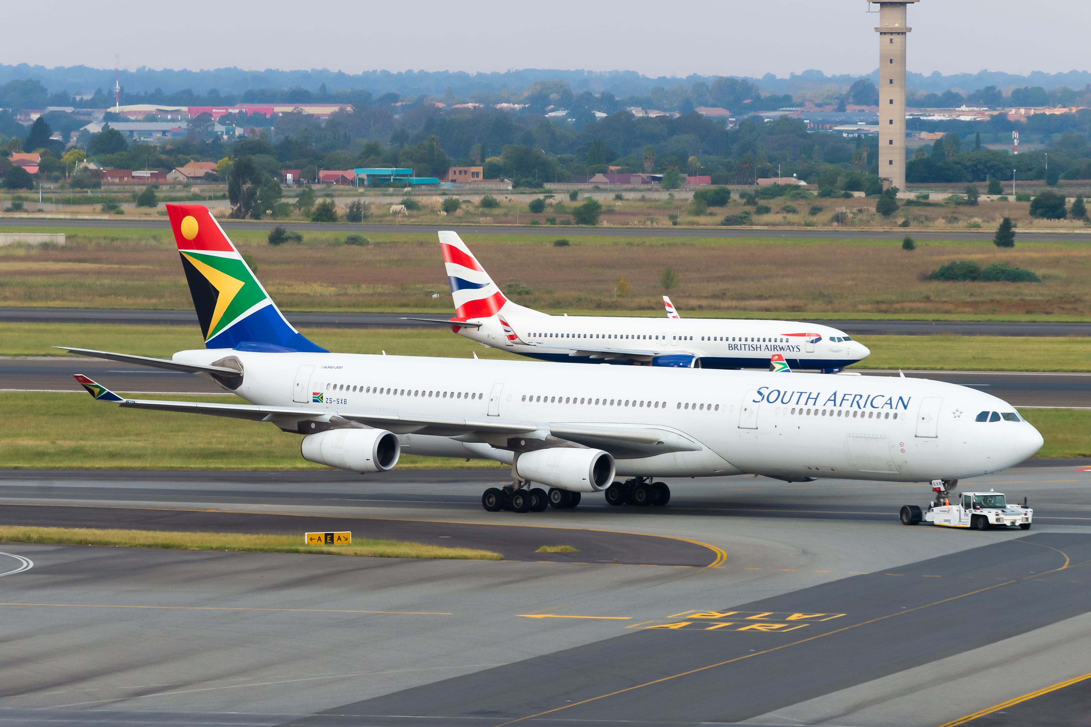 South African Airways Airbus A340 at Johannesburg OR Tambo