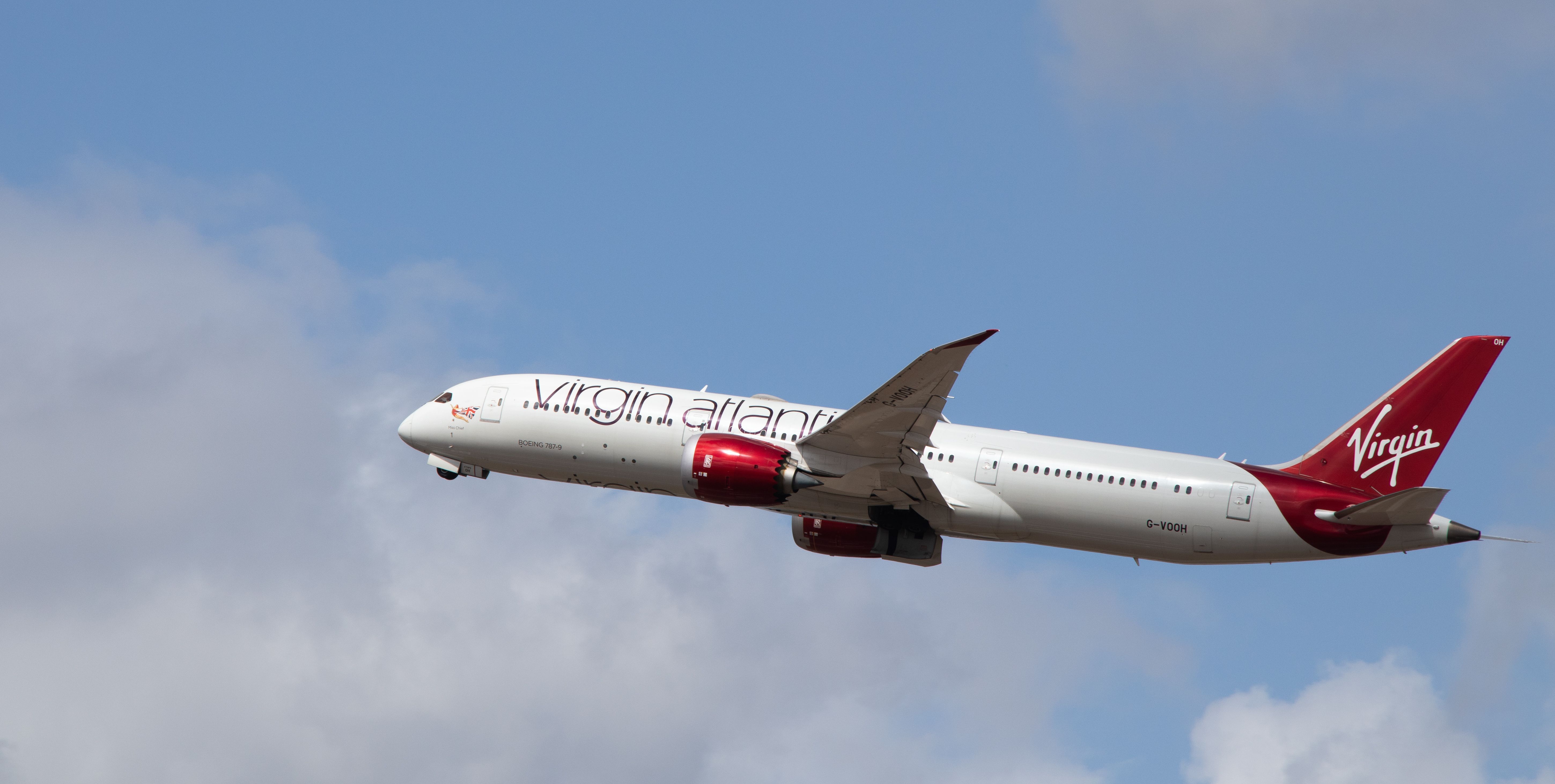A Virgin Atlantic Boeing 787-9 Taking Off.