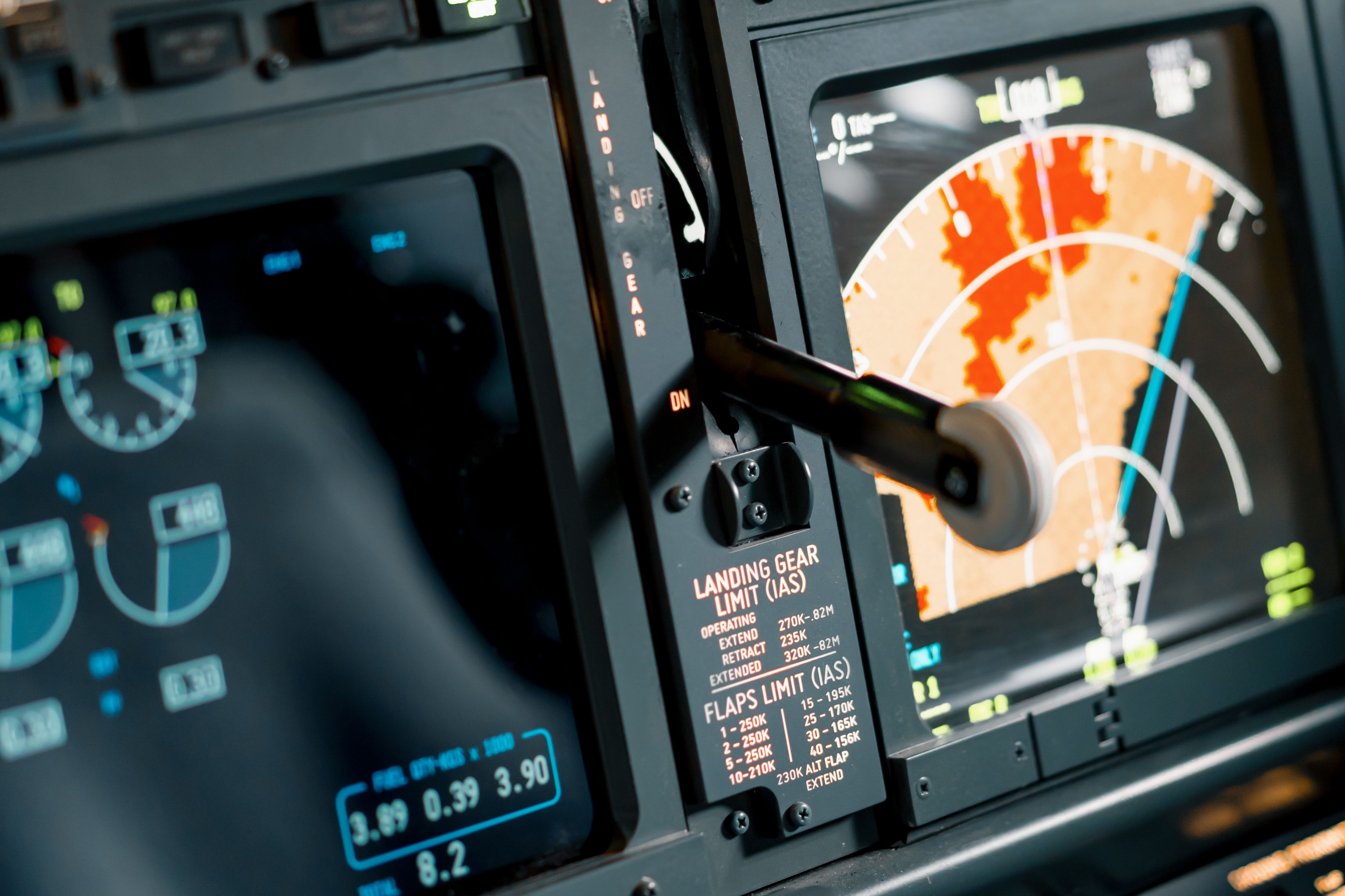 avionics onboard a Boeing 737 simulator