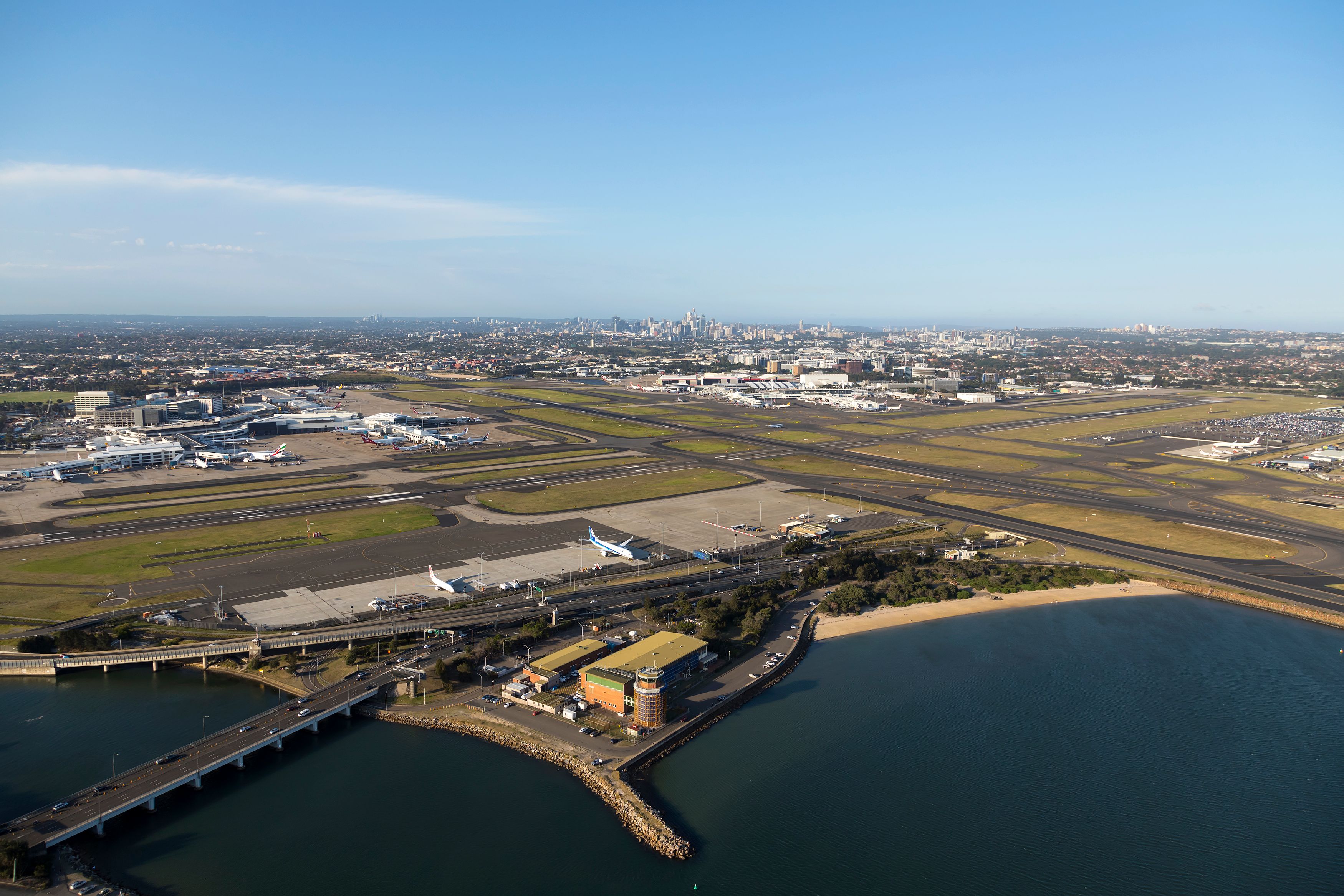 Sydney Airport aerial view 
