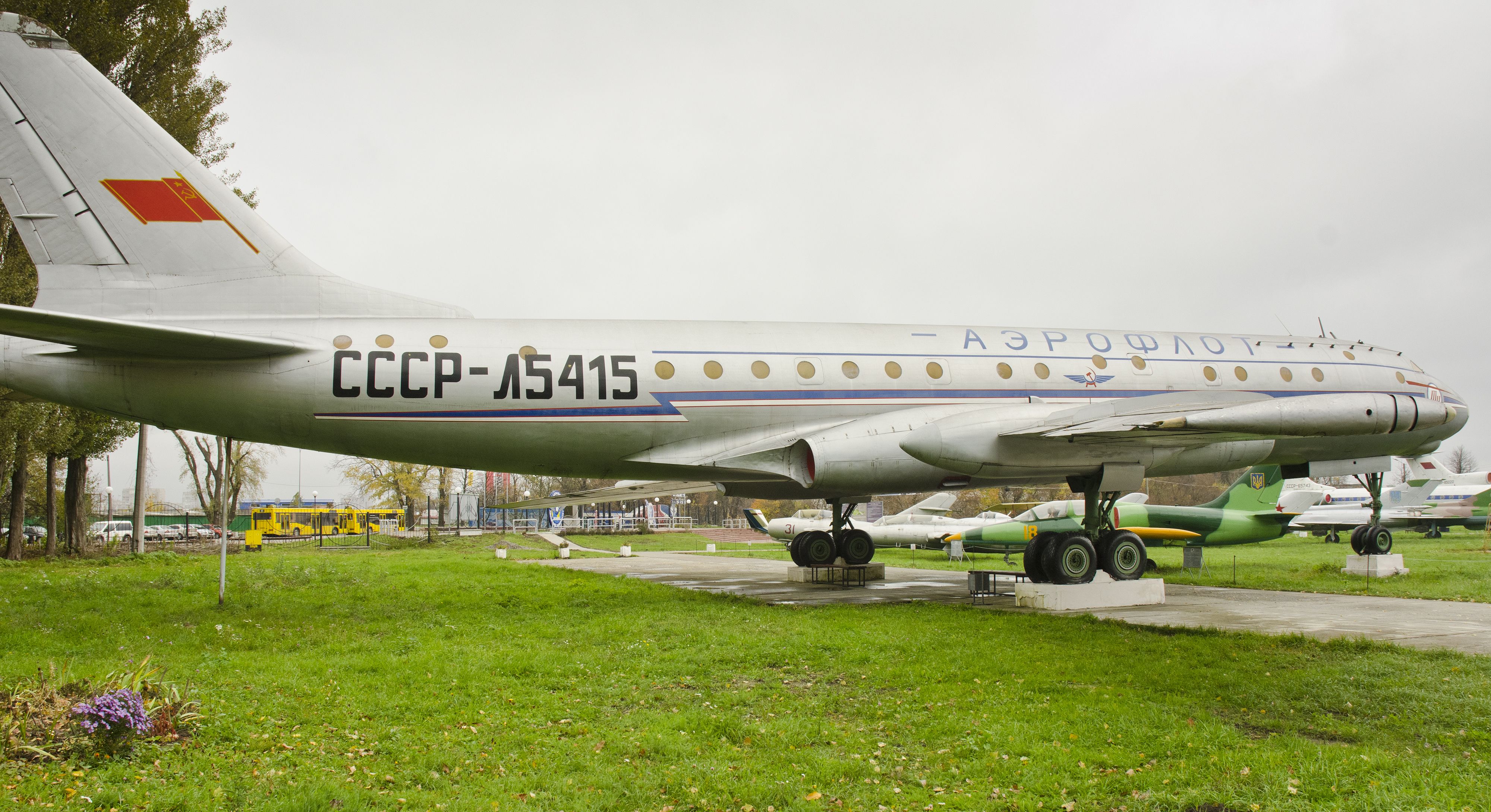 Tupolev Tu-104 aircraft at Zhuliany State Aviation Museum 