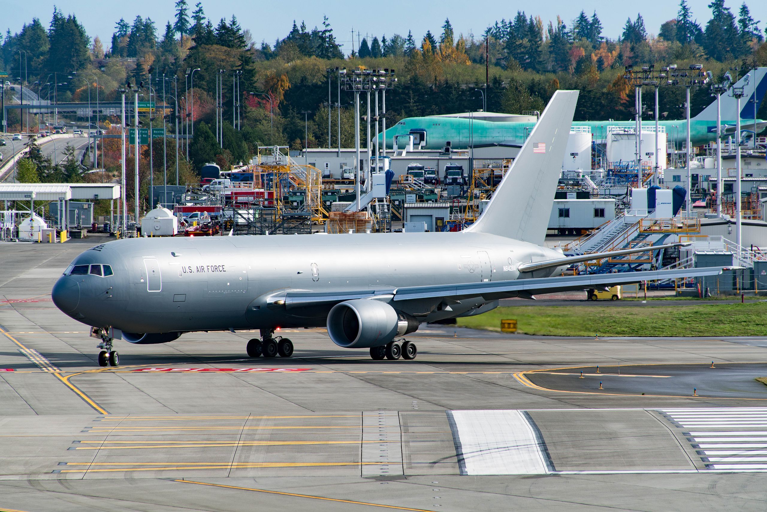 USAF Boeing KC-46A on the tarmac