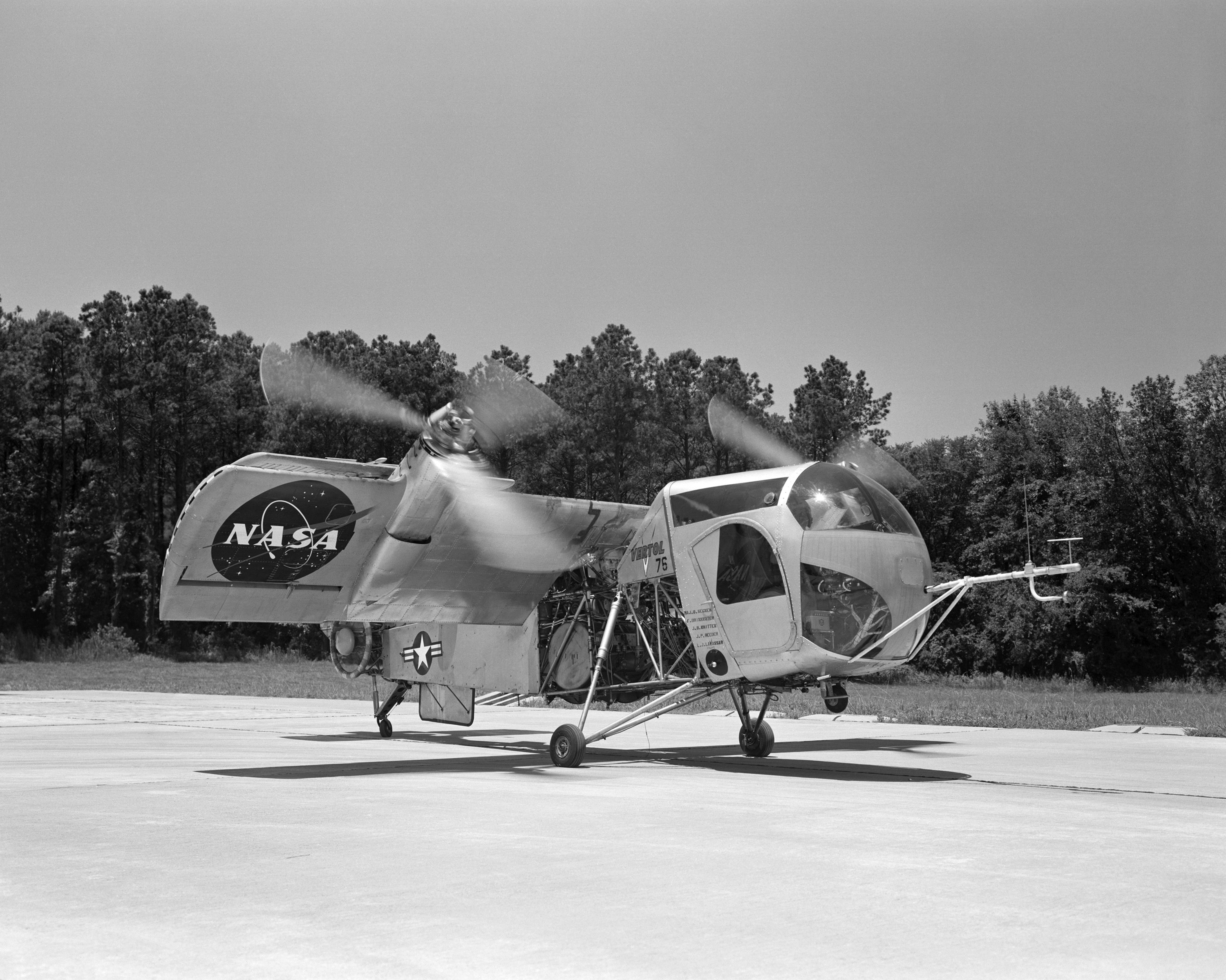 A Vertol VZ-2 about to take off.