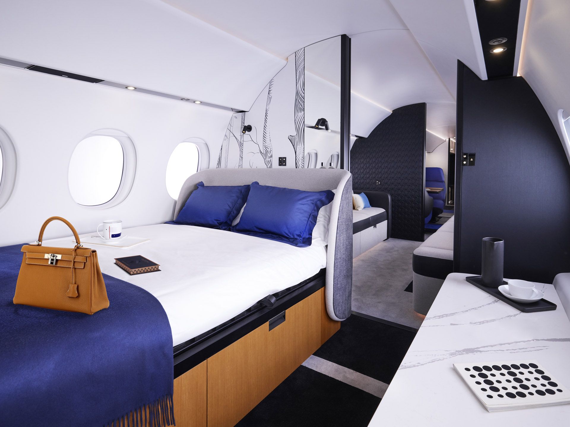 Private Jet Interior Bedroom