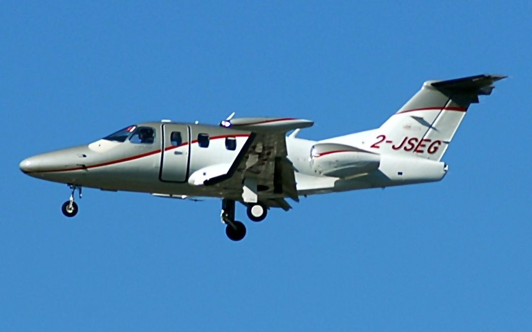 An Eclipse 500 flying in the sky.
