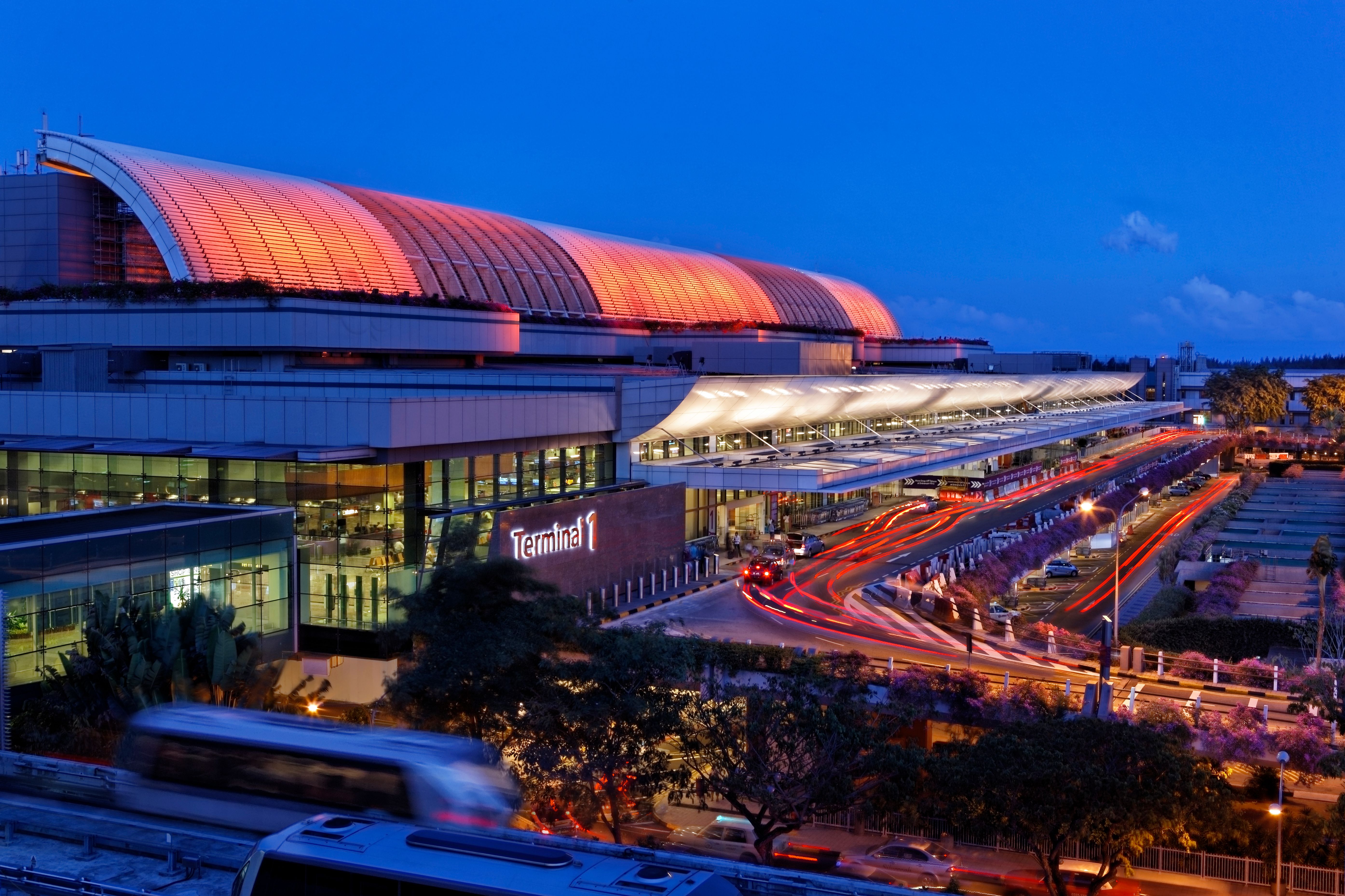 Just outside Singapore Changi Airport Terminal 1.