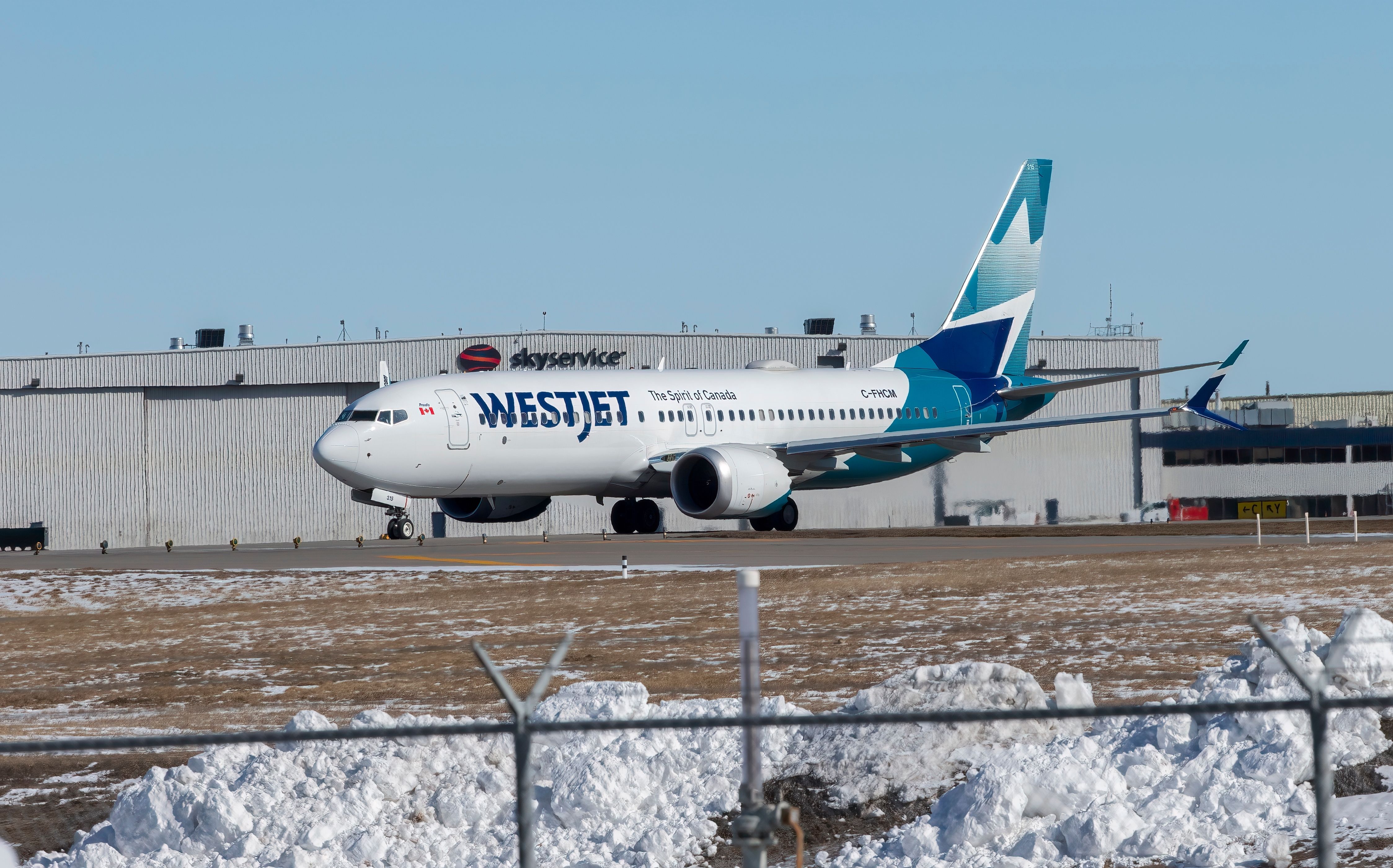 WestJet Boeing 737 MAX On The Ground In Calgary