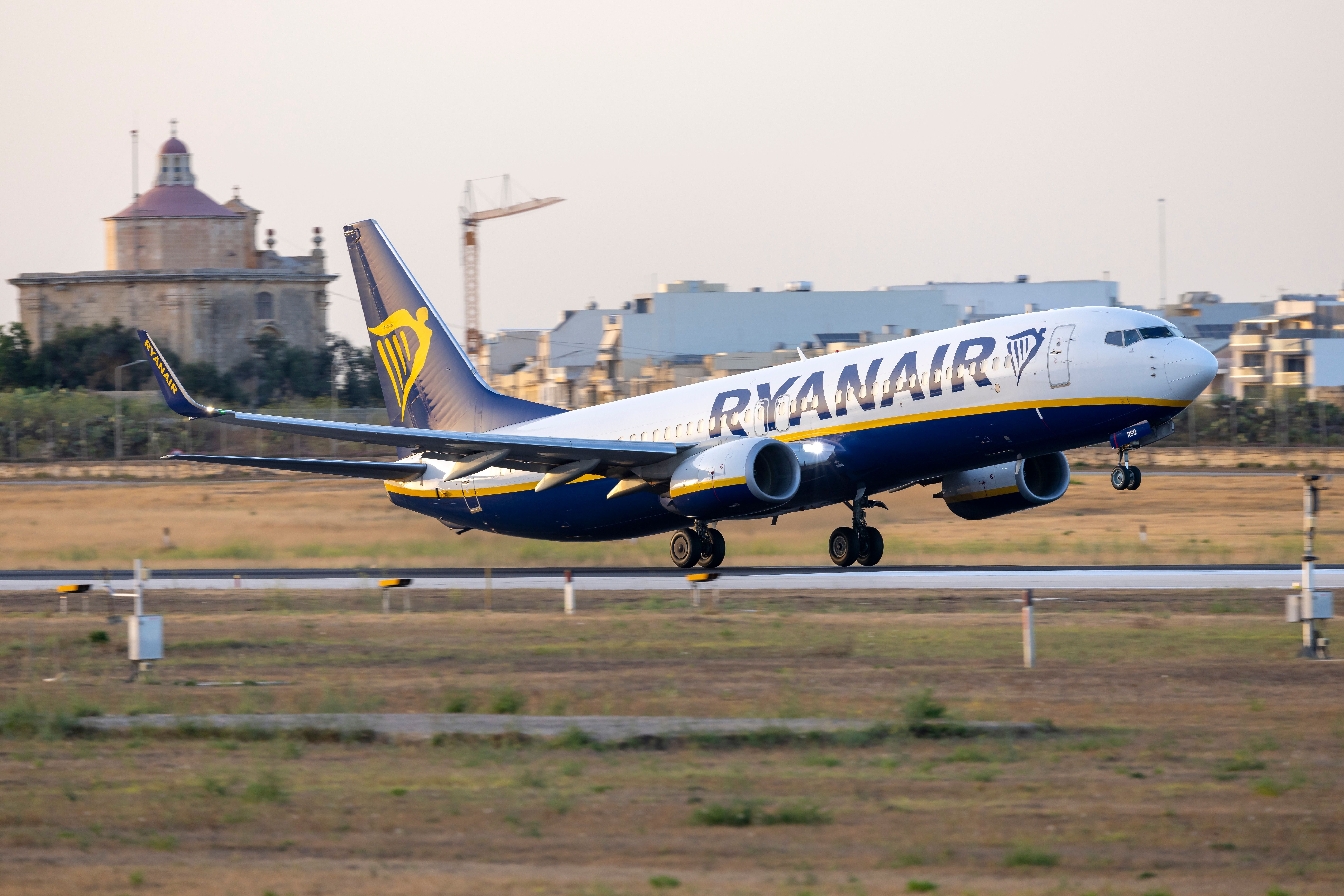 A Ryanair Boeing 737-800 Taking Off From Malta.