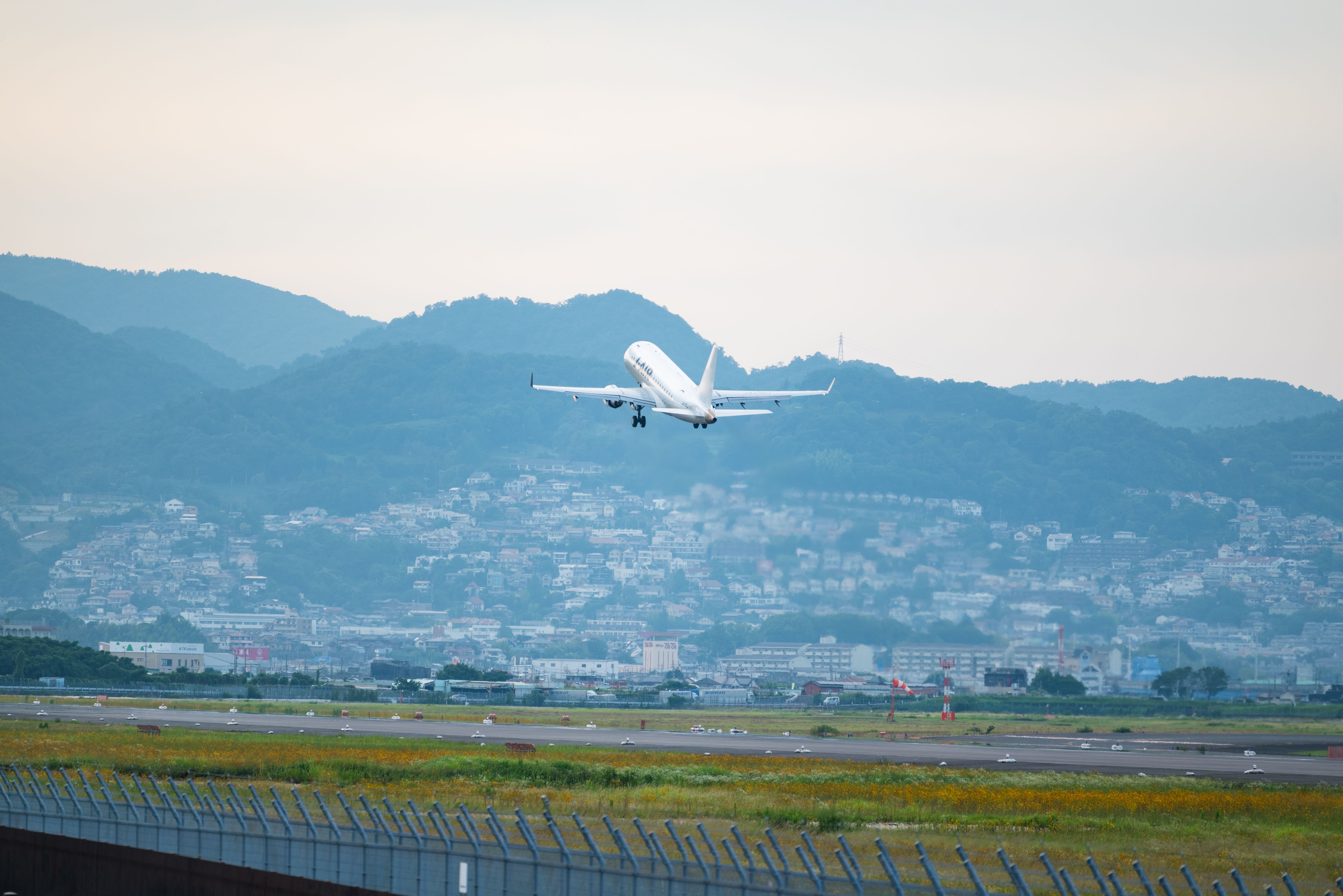 Airplane Departing From Osaka Itami Airport