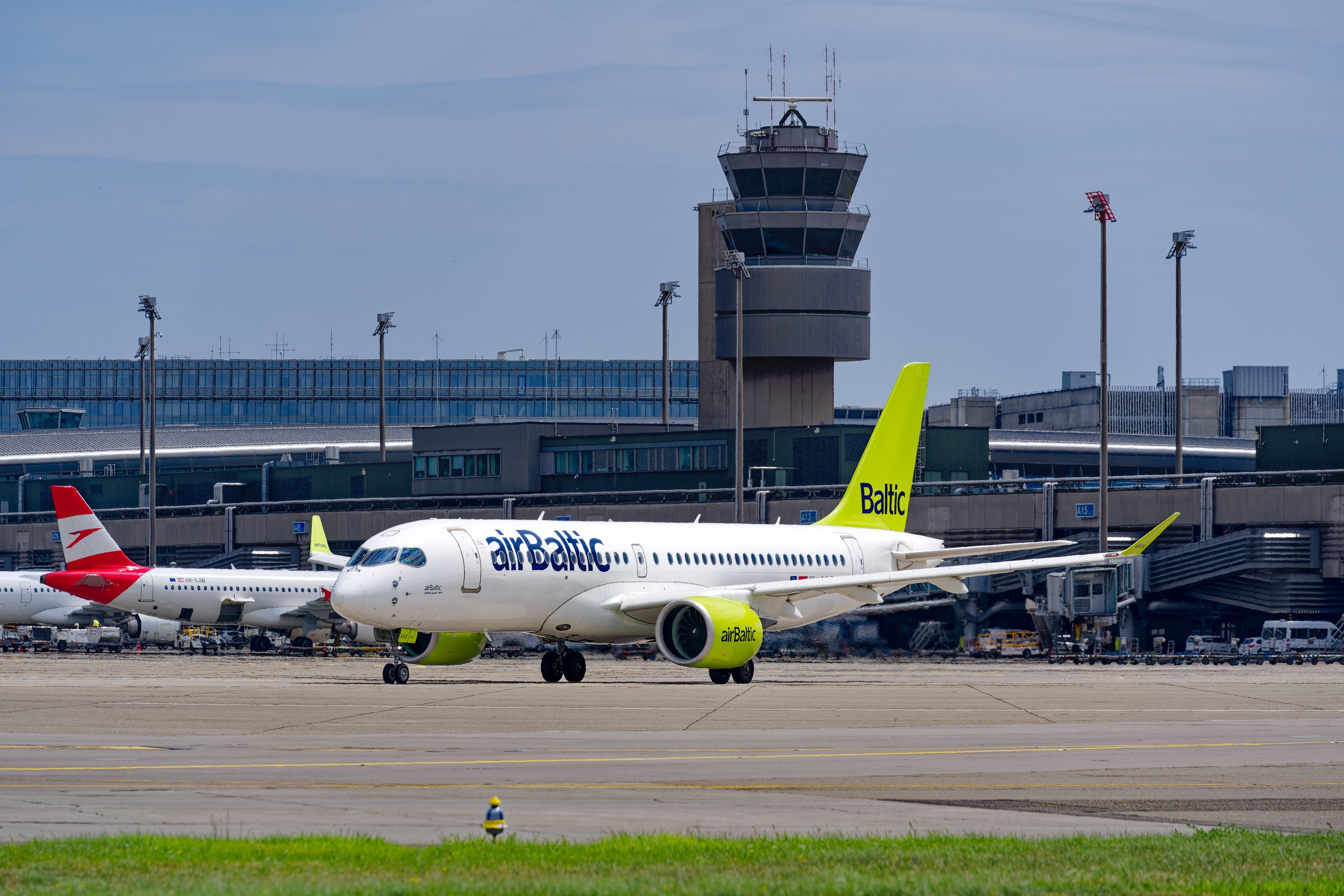 airBaltic Airbus A220 On The Ground In Zurich
