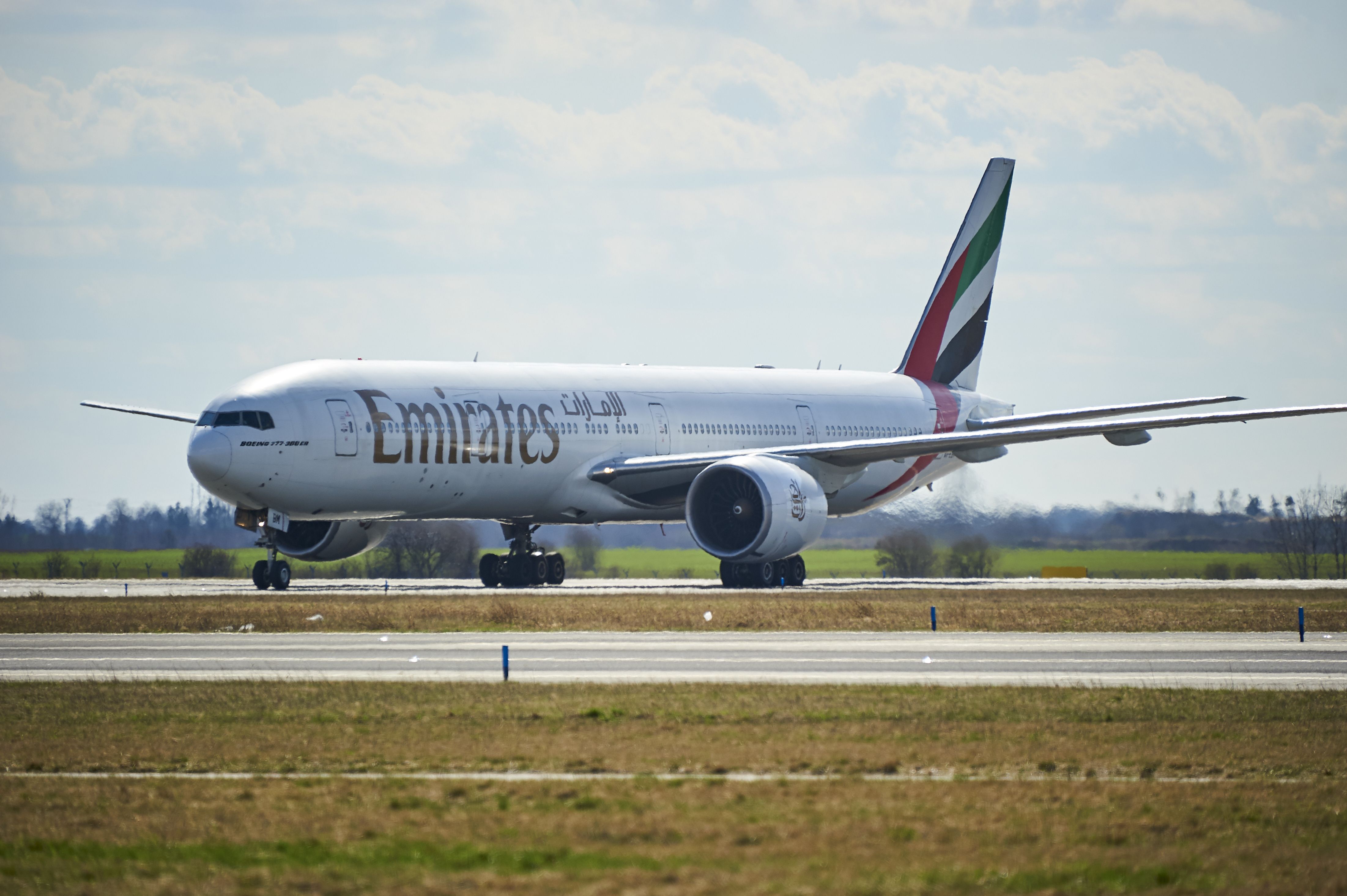 Emirates Boeing 777 On The Runway In Prague