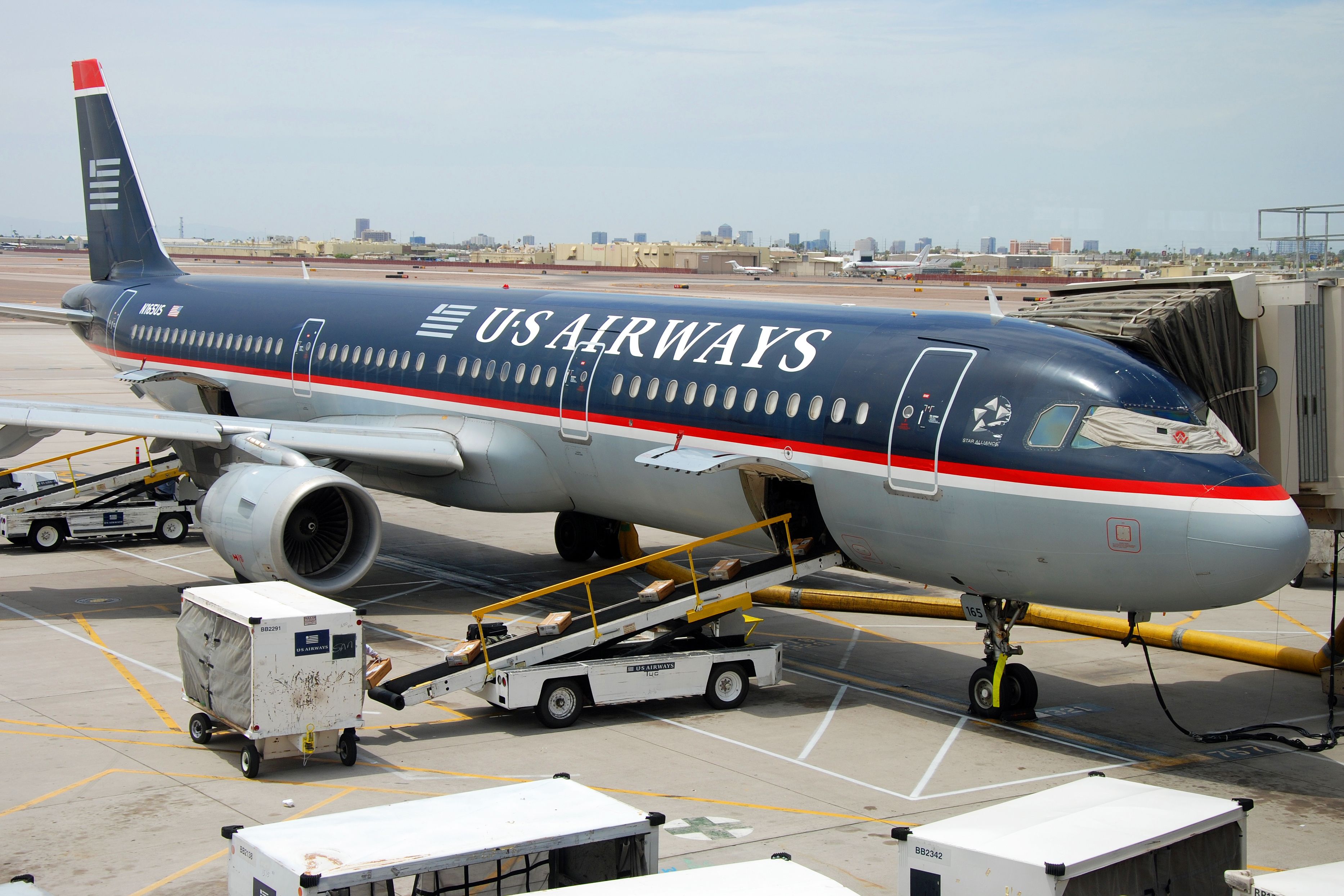 US Airways aircraft on the ground