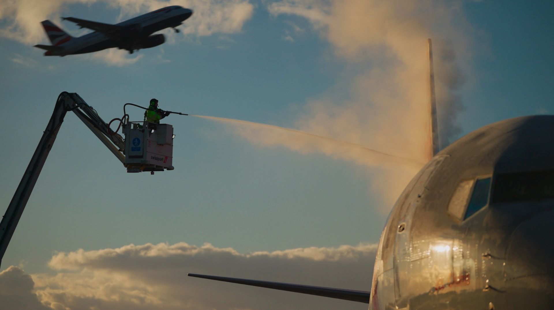 Spraying at Newcastle airport in 2023