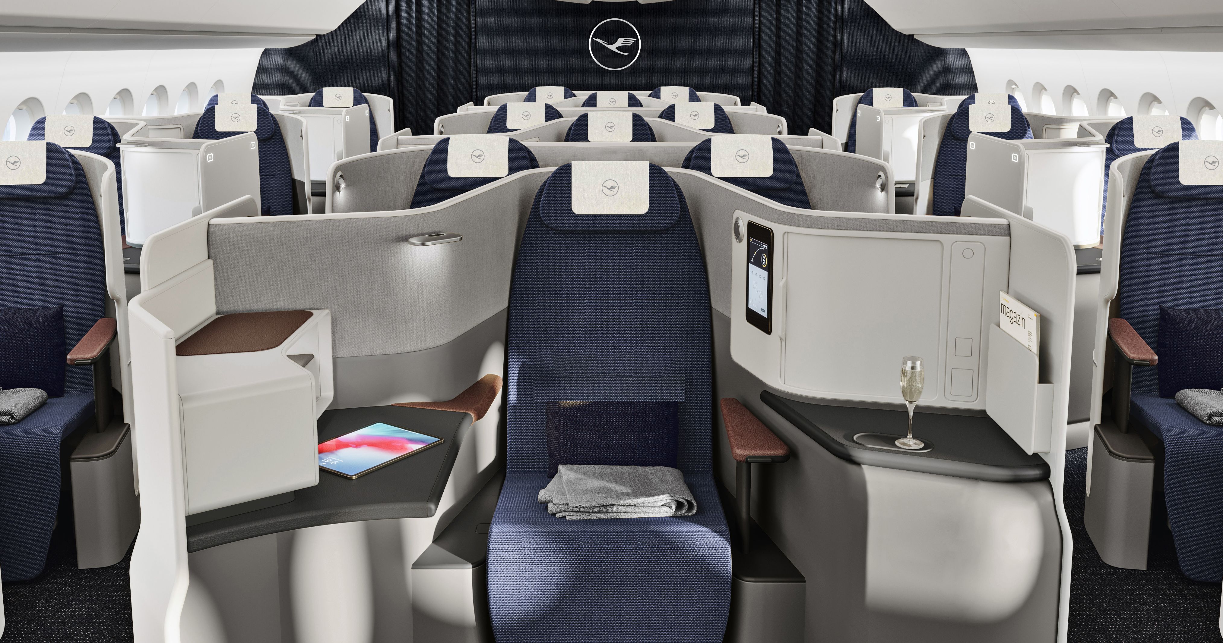 Lufthansa new business class cabin