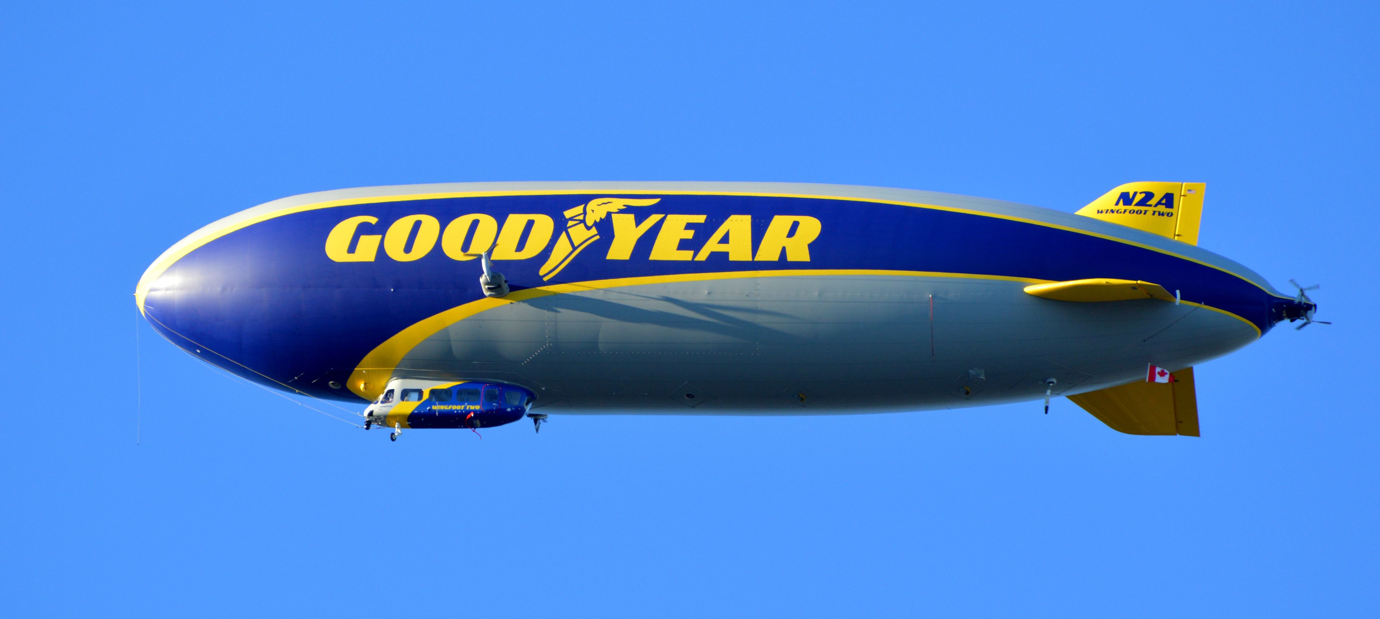 Goodyear Wingfoot Blimp with canadian flag