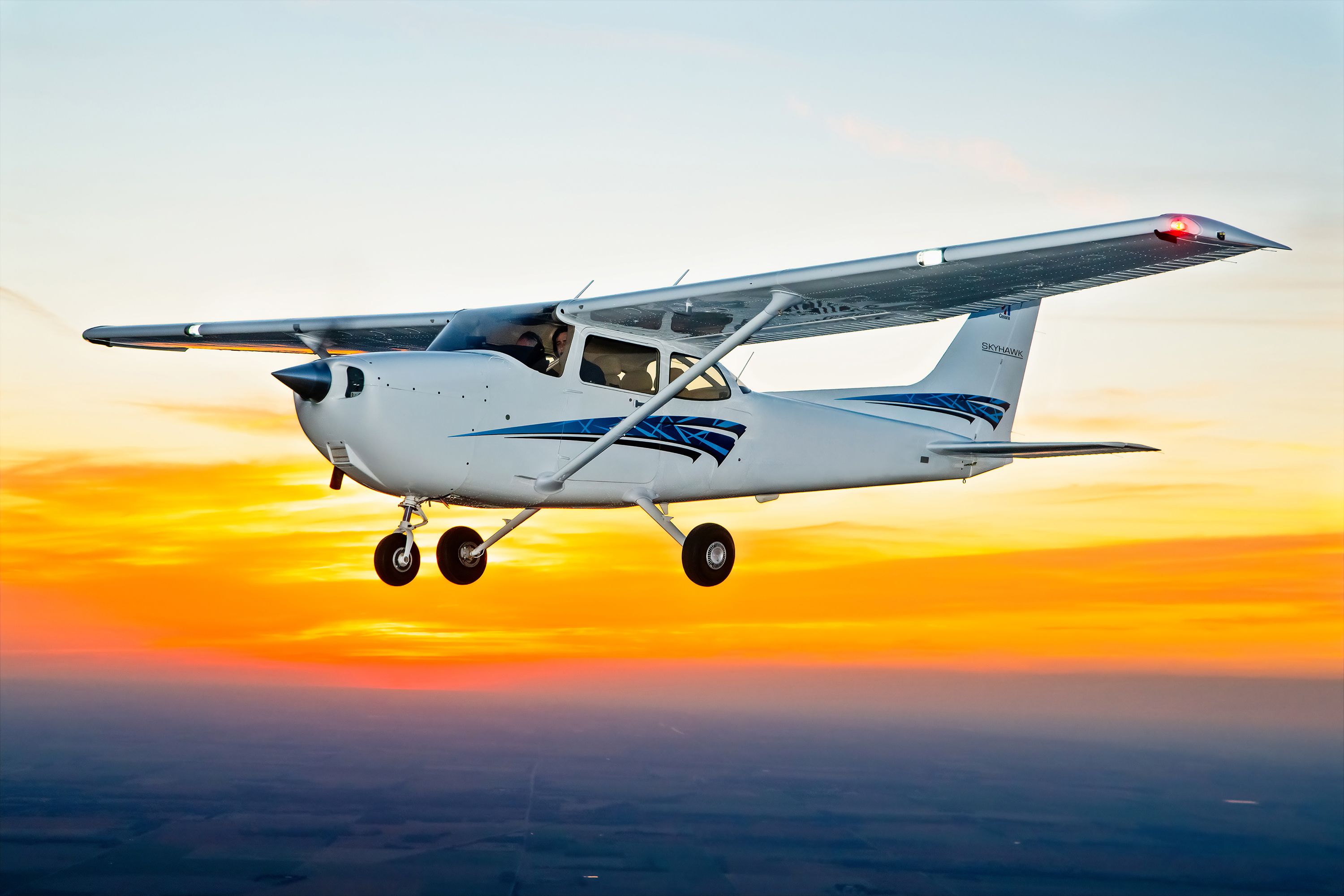 Cessna Skyhawk in flight
