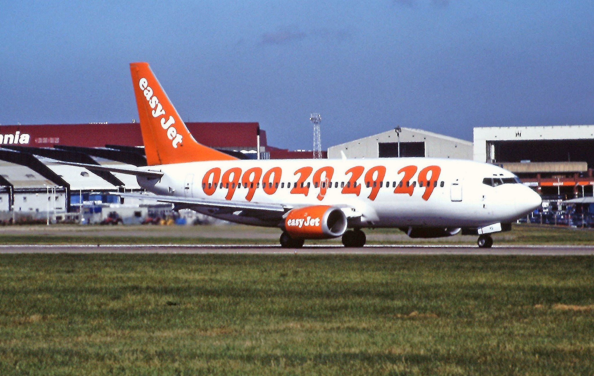An easyJet Boeing 737 taxiing to the runway.