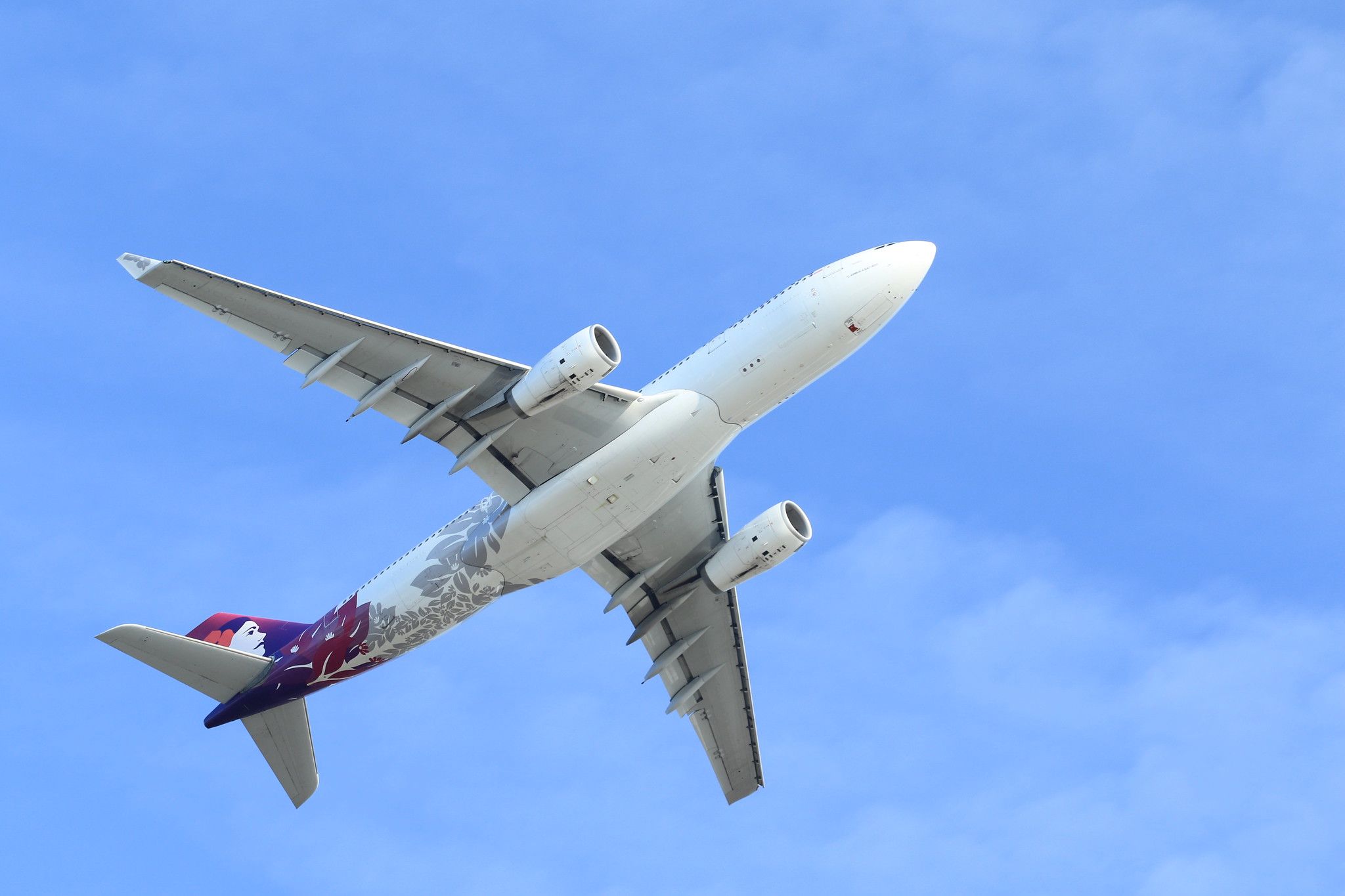 Airbus A330-200 (Hawaiian Airlines) taking off from Portland International Airport