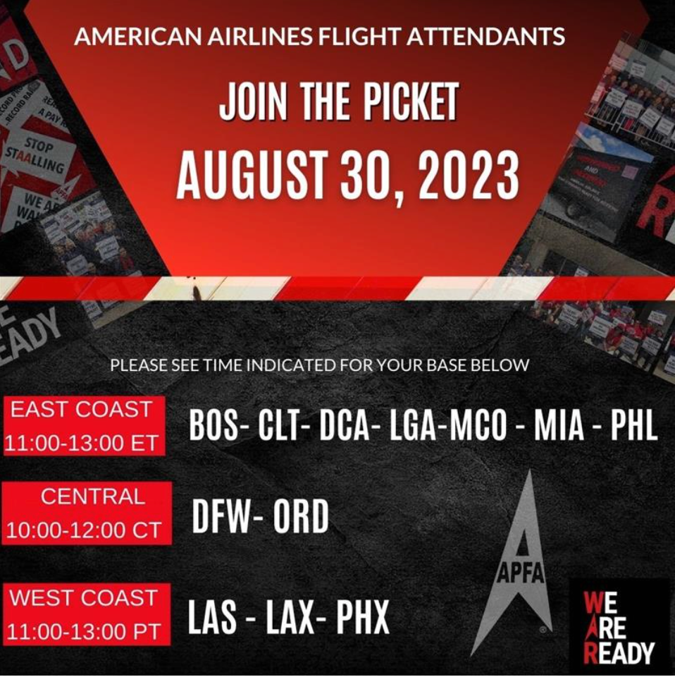 American Airlines Staff Pickets What's The Latest?
