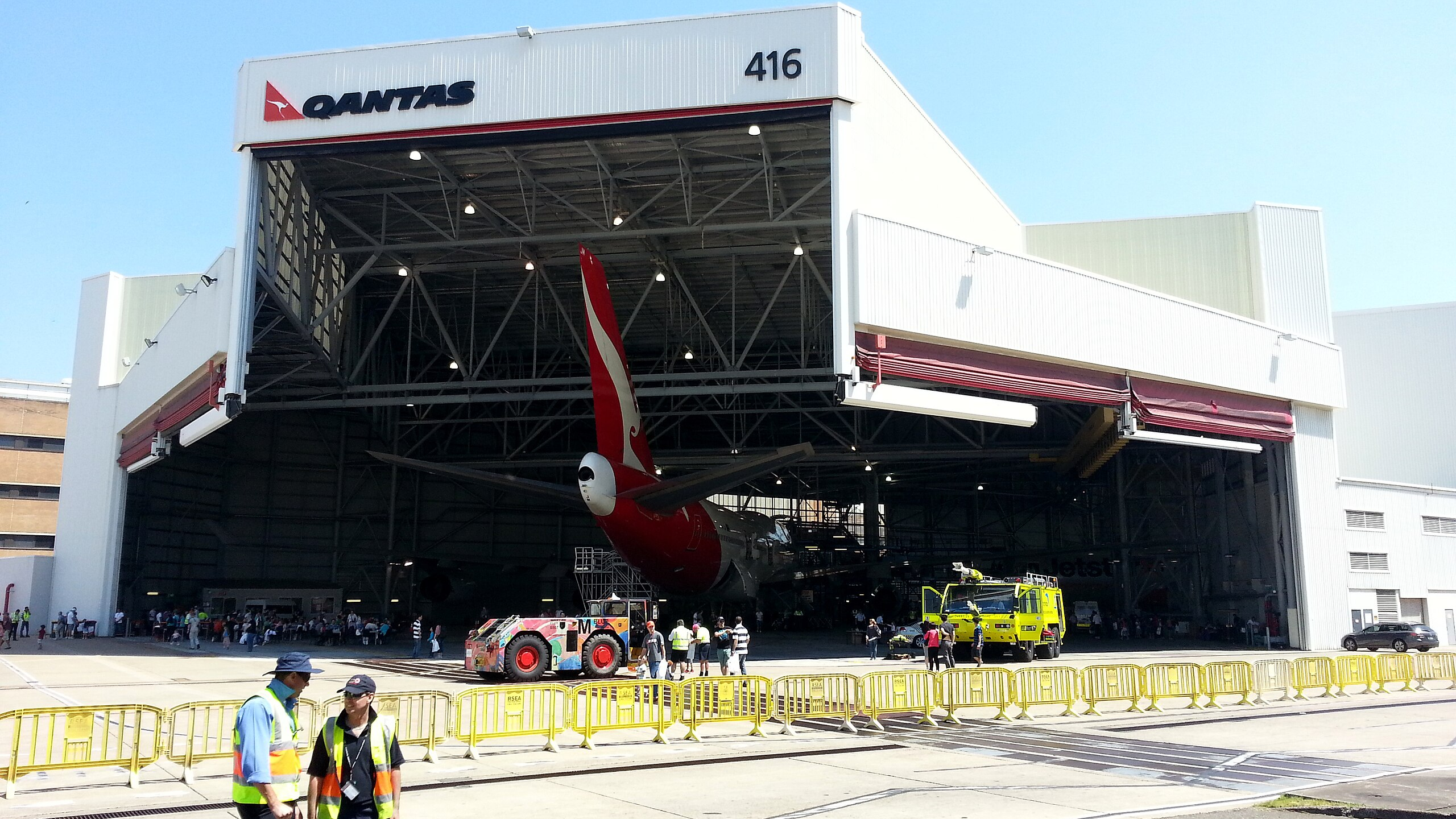 A Qantas Airport Hanger in Sydney Australia.