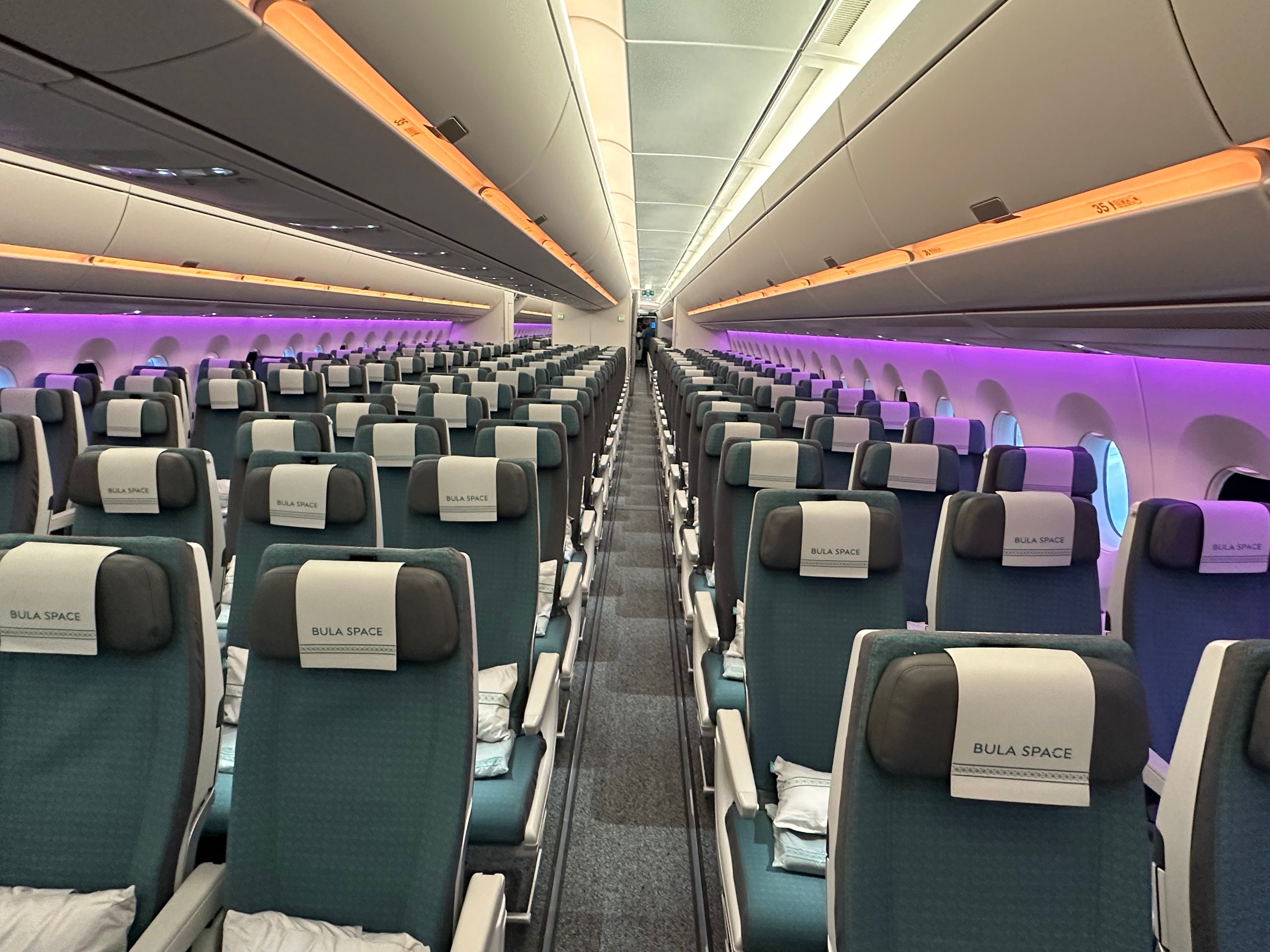 Fiji Airways A350 DQ-FAM Economy Cabin