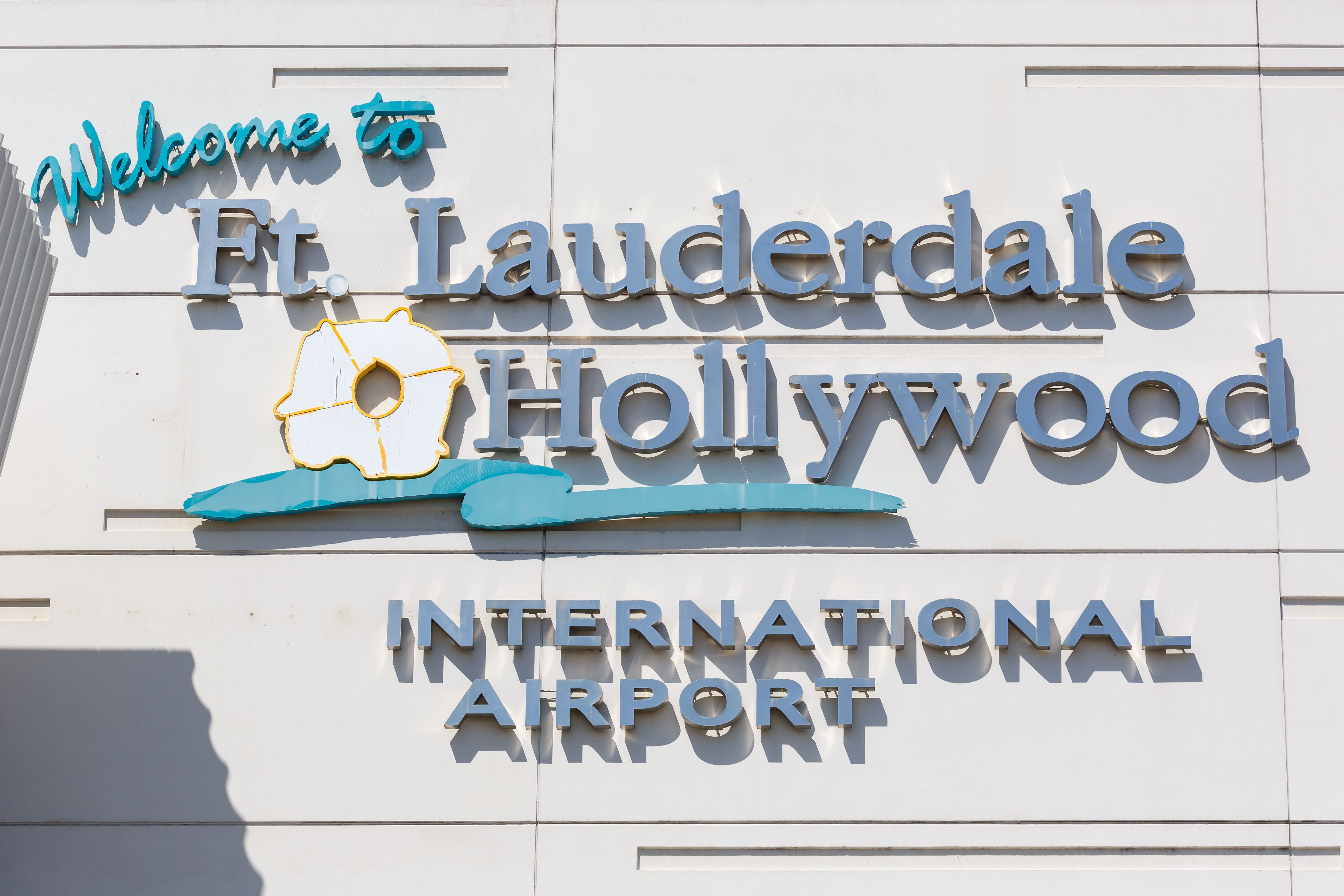 The welcome sign at Fort Lauderdale Airport.