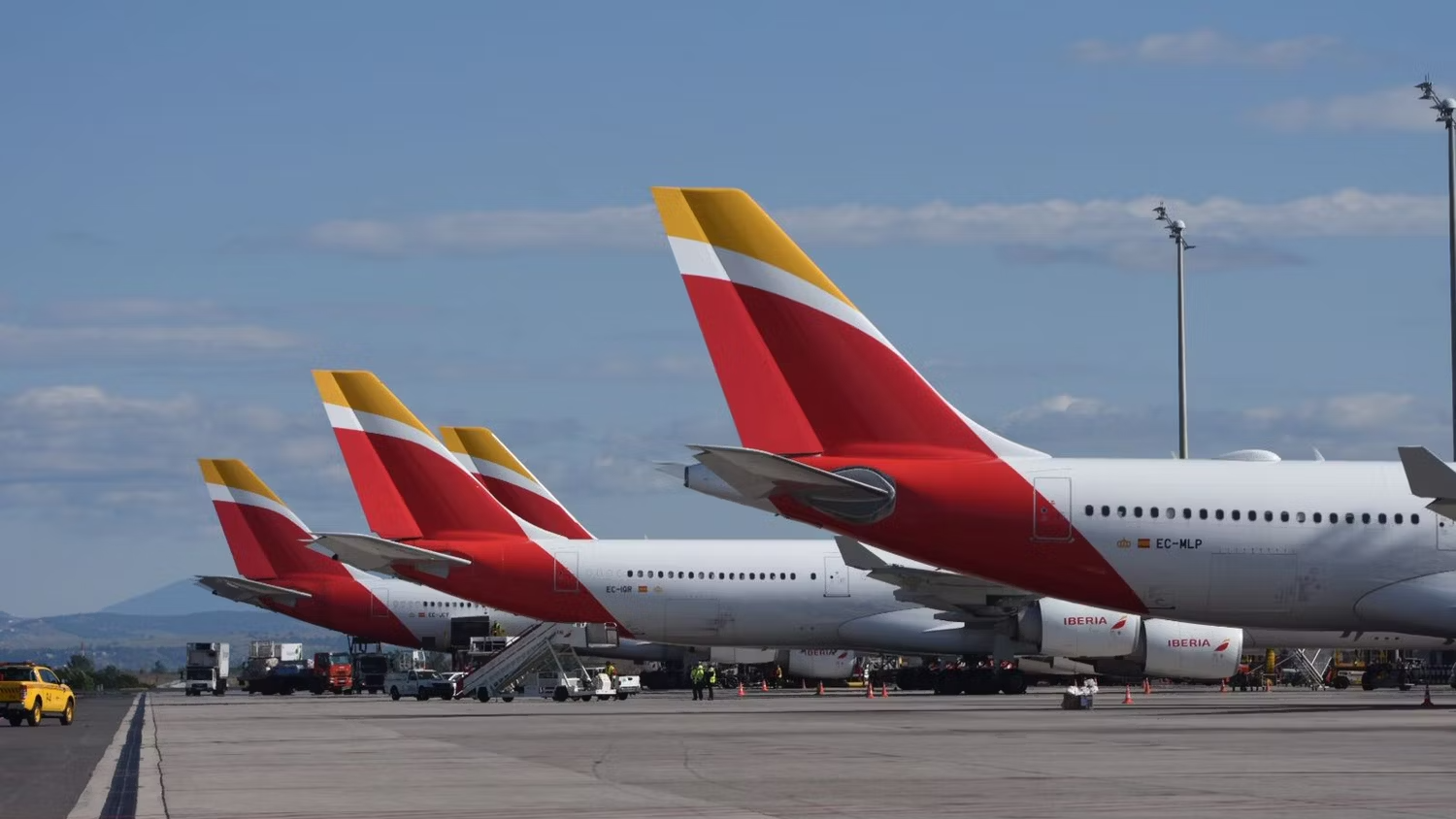 Iberia Planes Parked In Madrid
